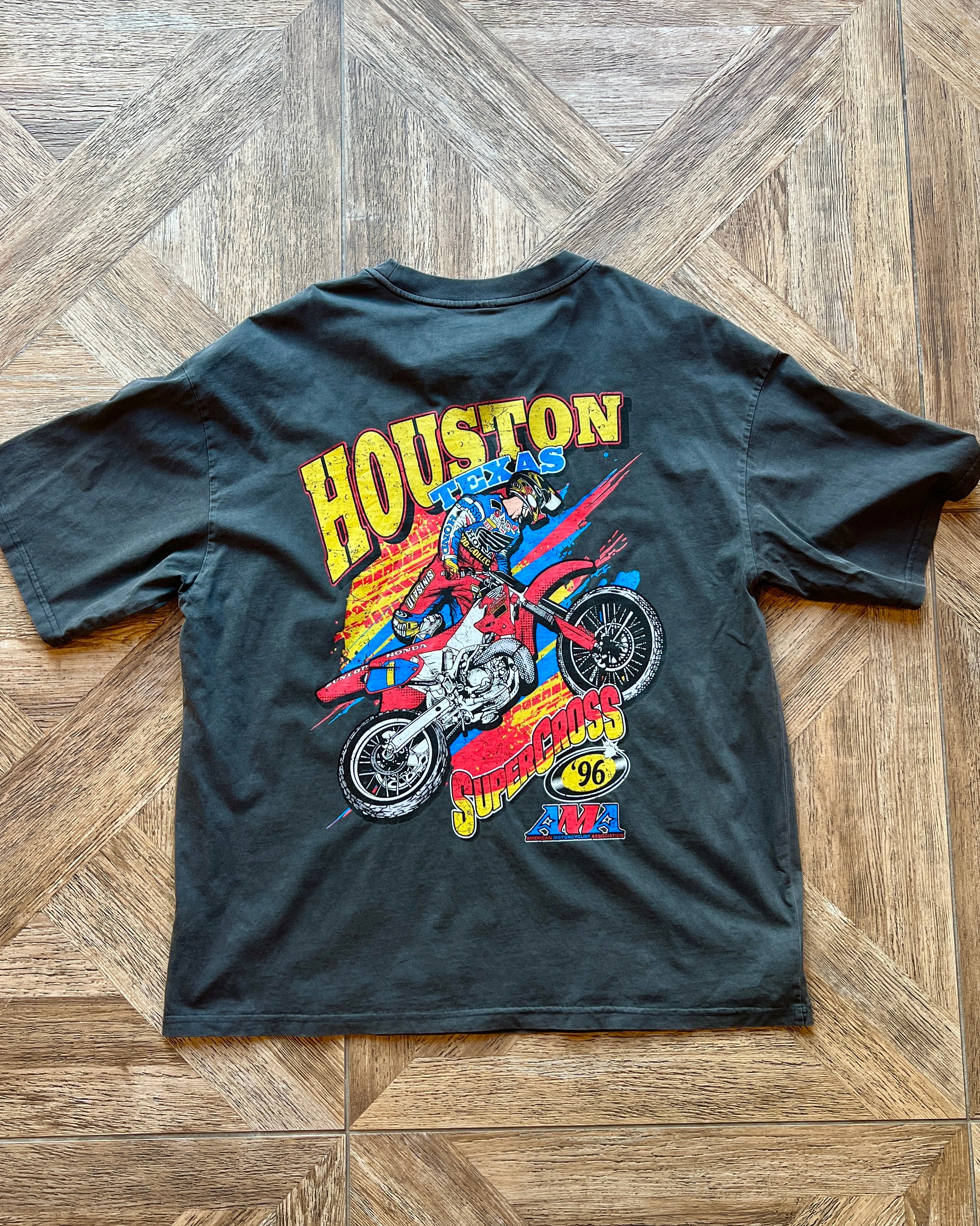 96 Houston Supercross Shirt- 210 GSM, Loose-Fit – White Knuckle