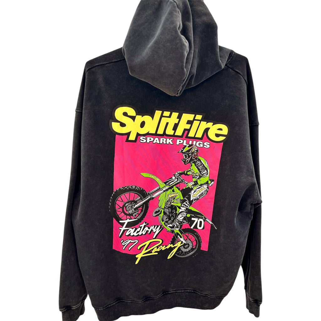 Splitfire Spark Plugs Kawasaki motocross racing hoodie.