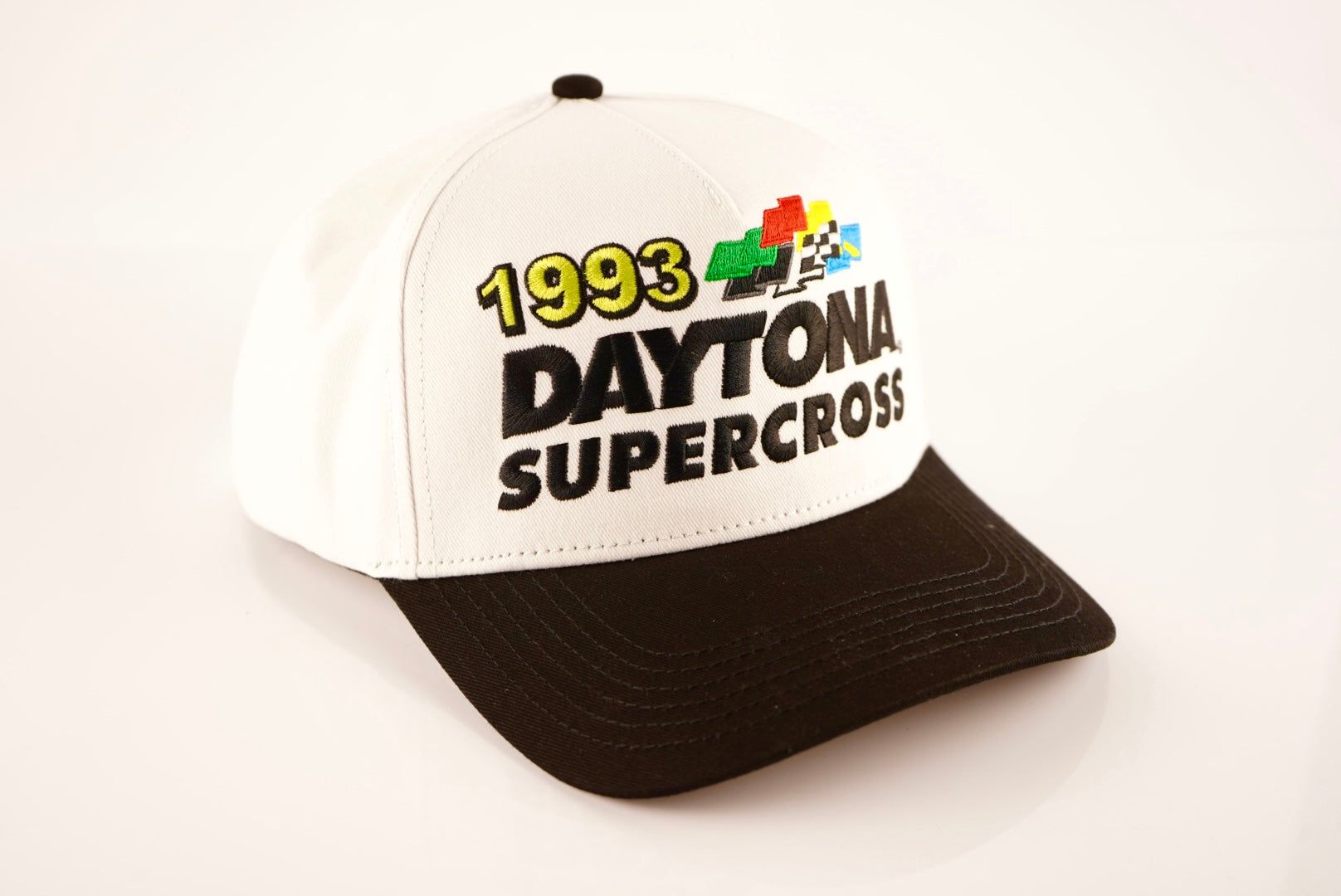 1993 Daytona Supercross Snapback Hat in White Color.