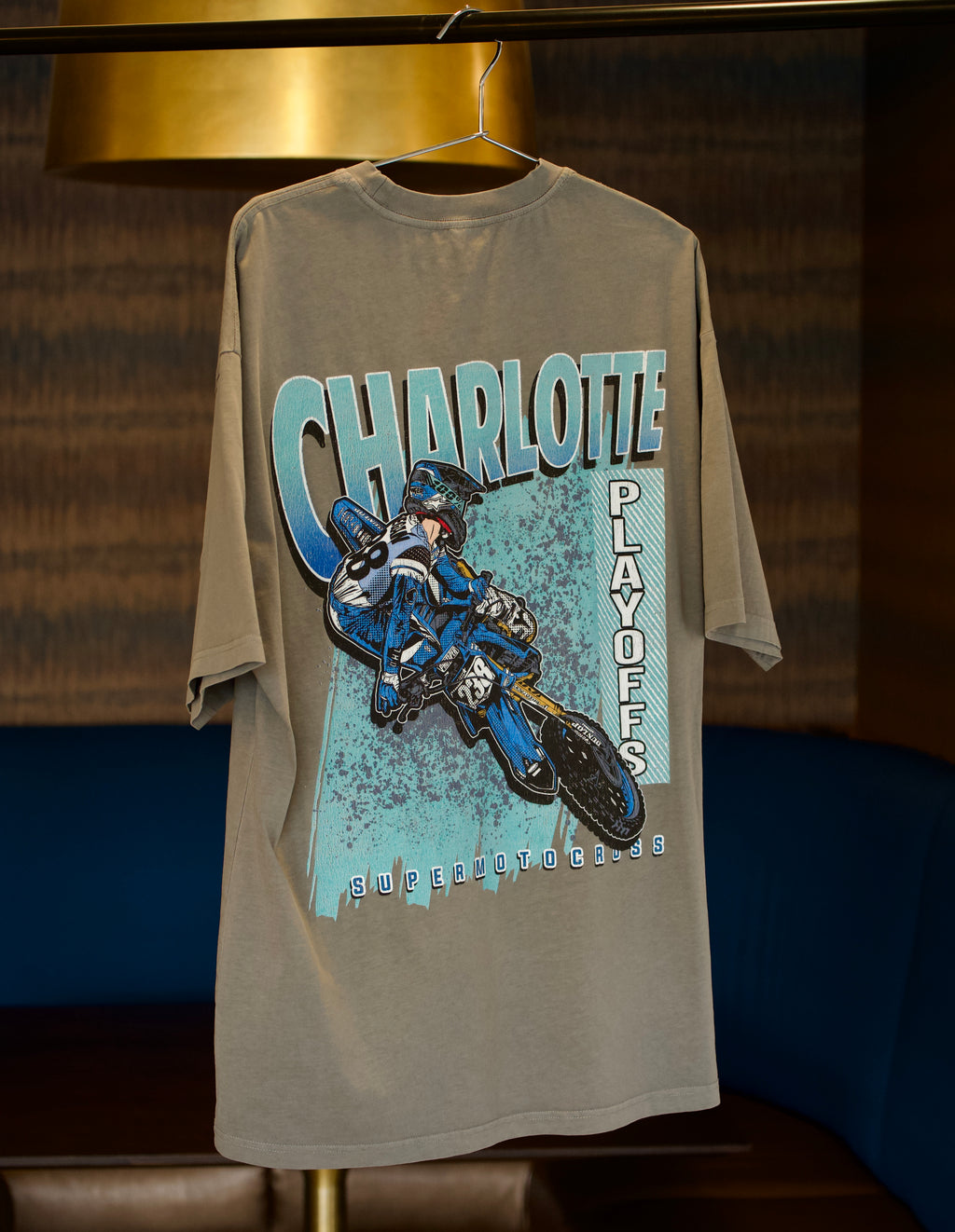 Charlotte SMX Playoffs shirt feating Haiden Deegan in gray color.