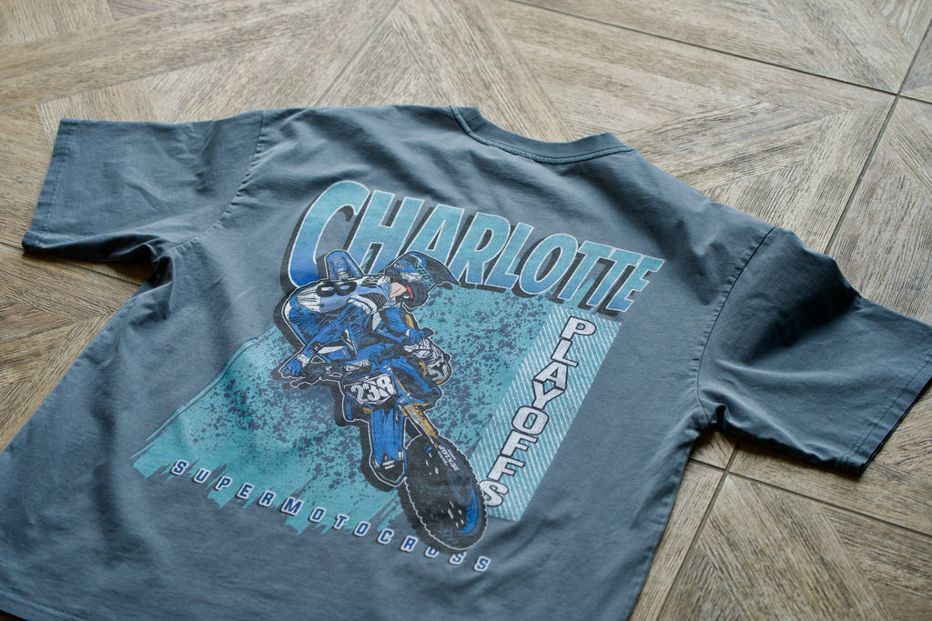 Retro style SMX playoffs supercross racing shirt.
