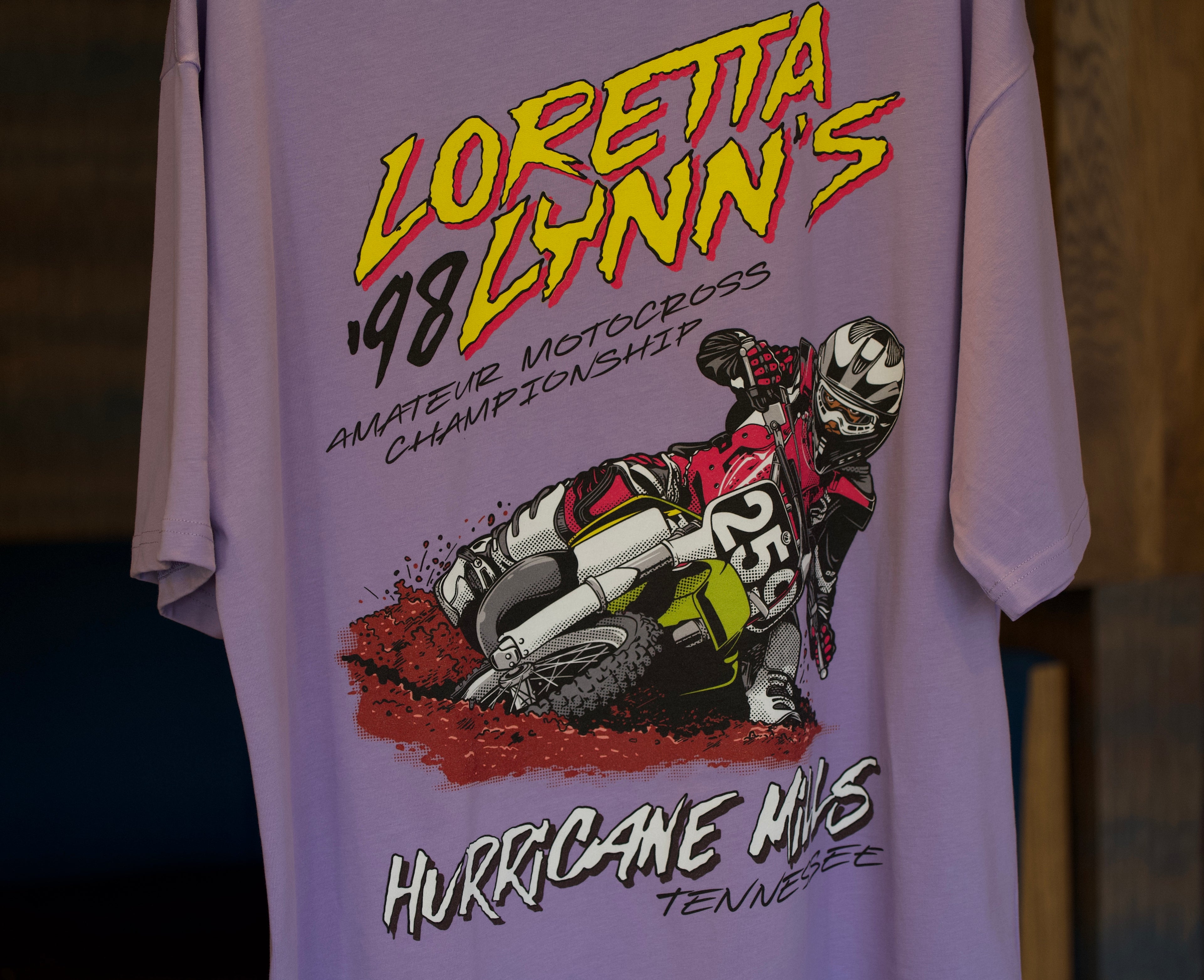 James Stewart retro Kawasaki motocross shirt.