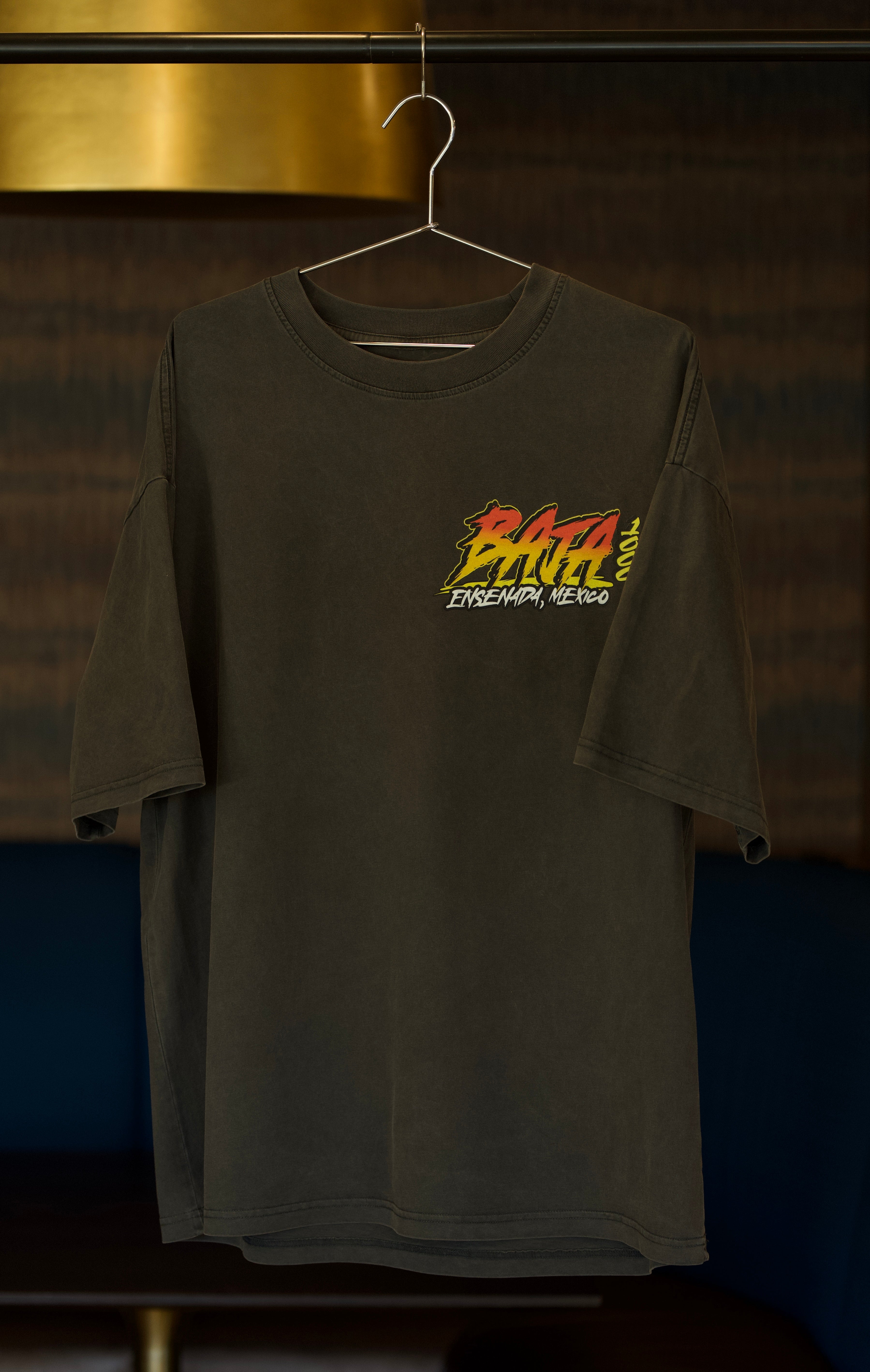 Vintage inspired baja 1000 motorcycle racing shirt.