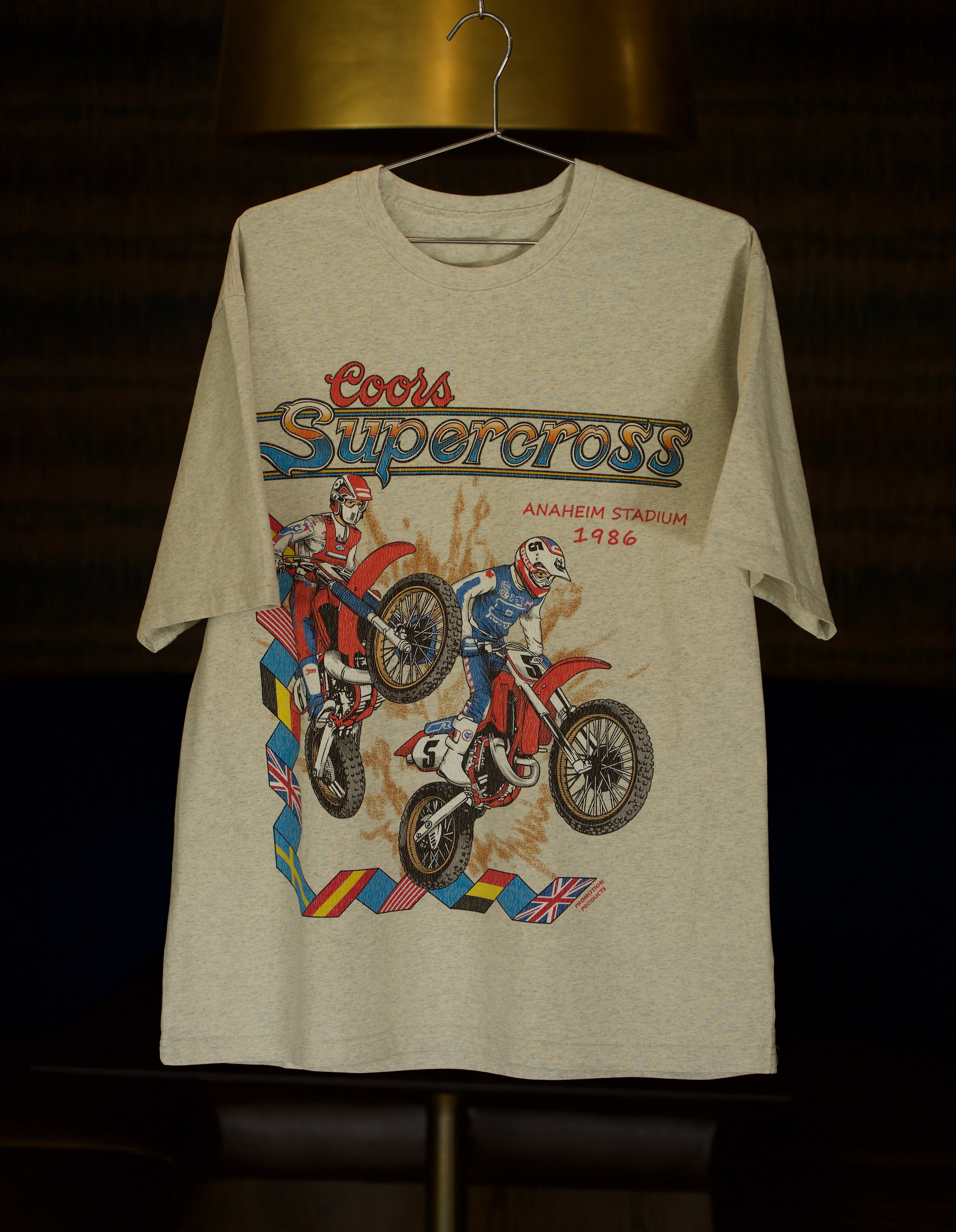 86 Anaheim Supercross Shirt - 240 GSM, Loose-Fit, Heather Gray
