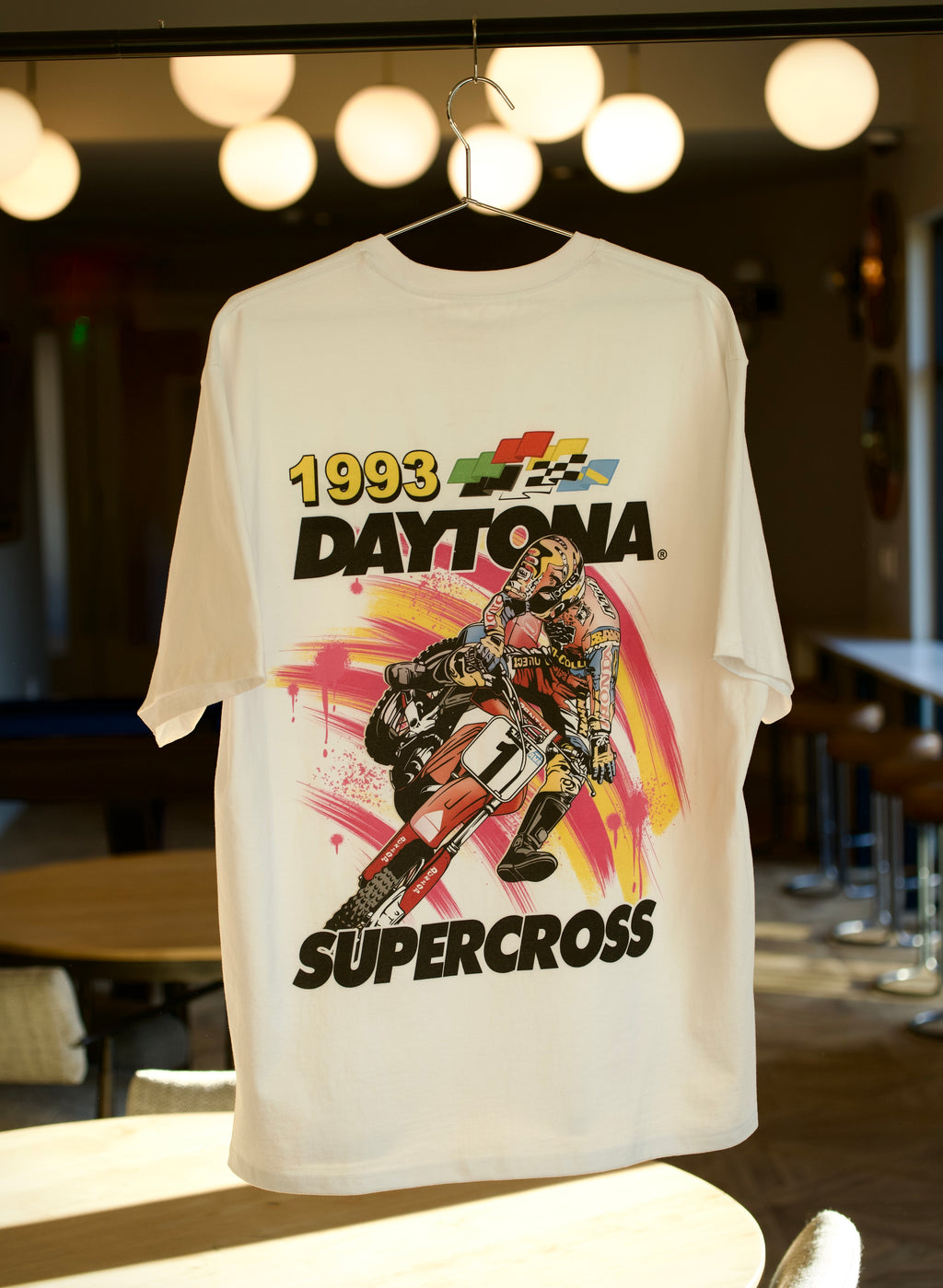 1993 Retro Daytona Supercross shirt feature Jeff Stanton.