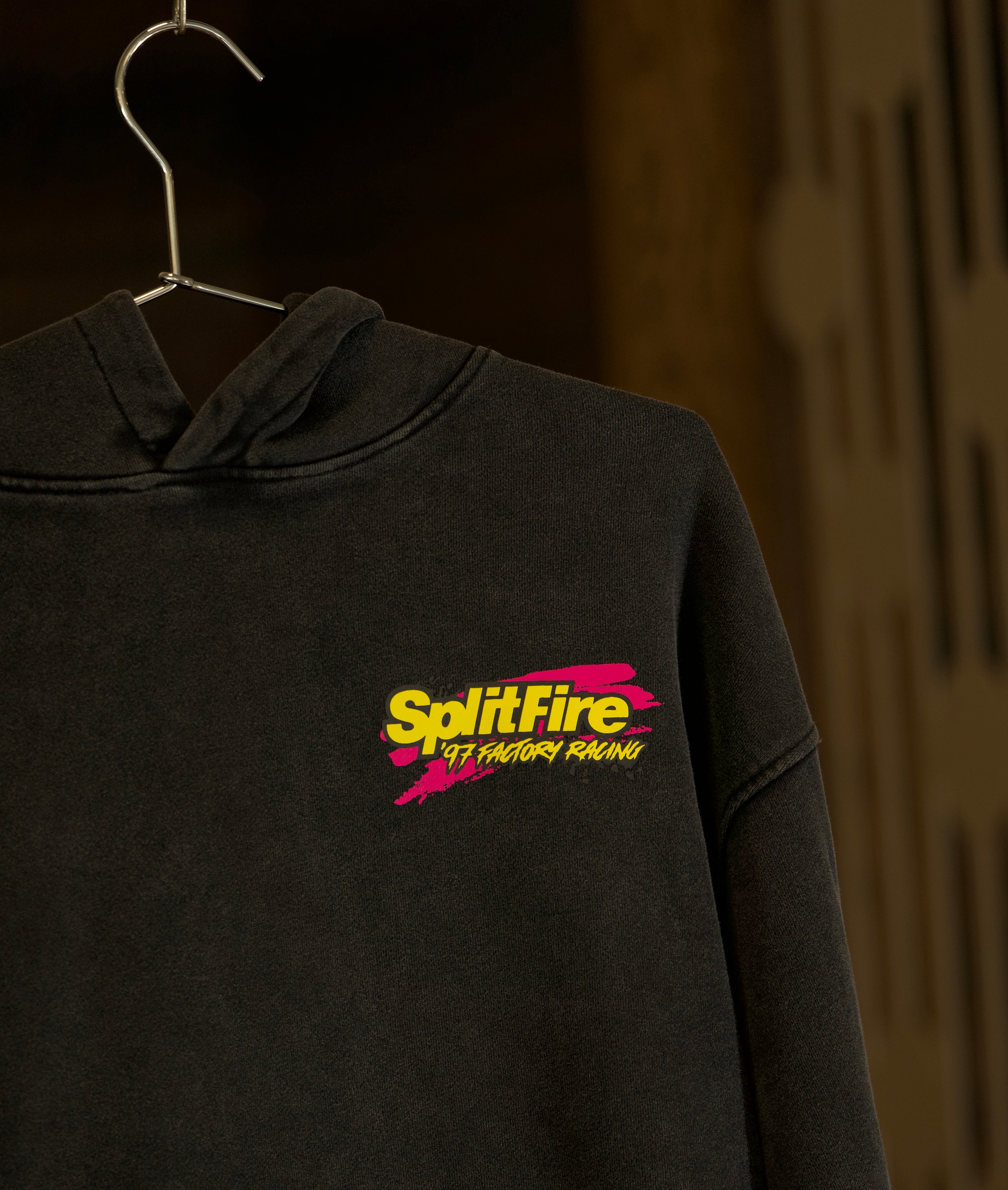 97 Splitfire Factory Racing Hoodie- 400 GSM, Regular Fit – White