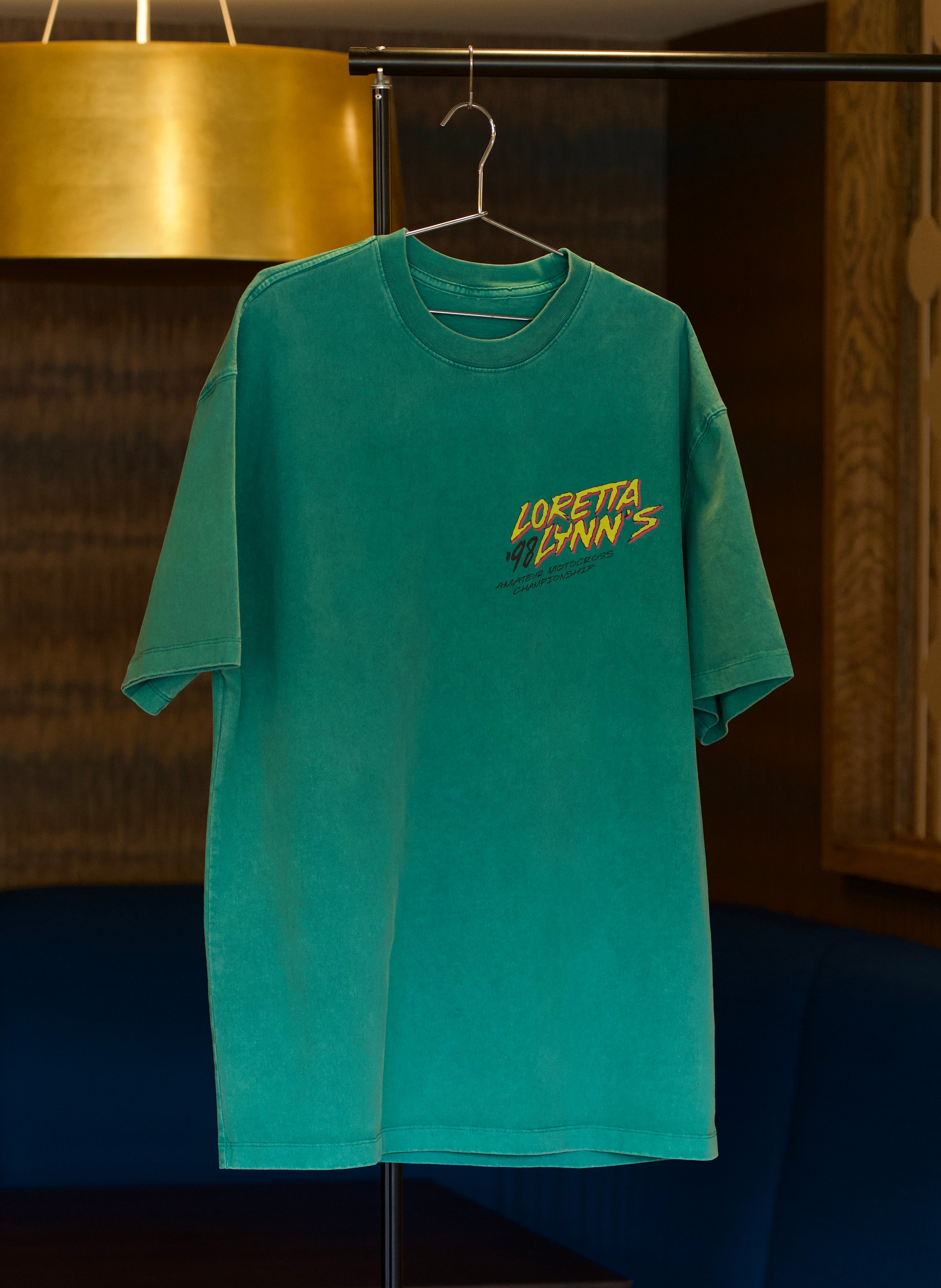 1998 vintage motocross racing shirt in green