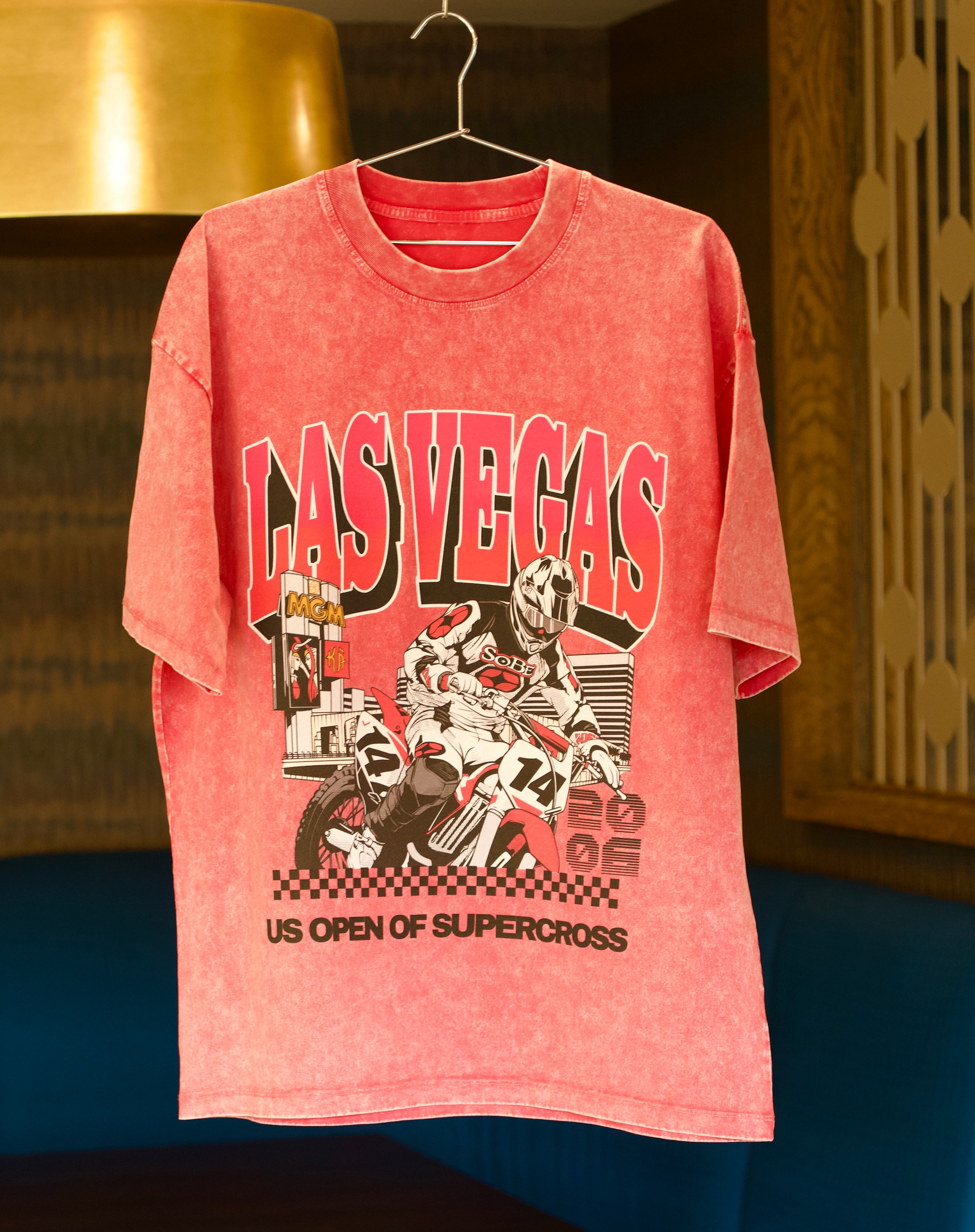 A pink color kevin windham supercross racing shirt