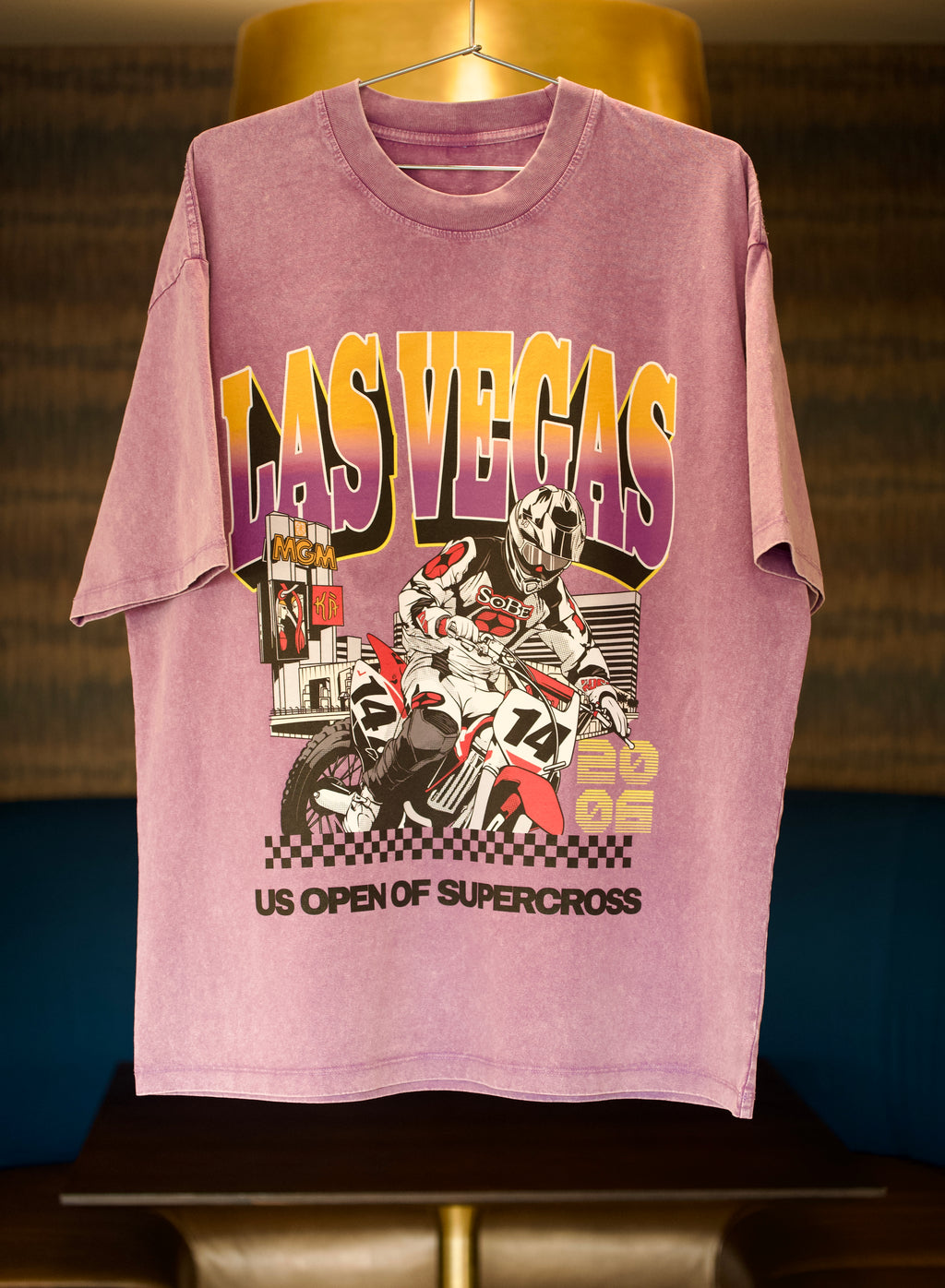 Las Vegas oversize Supercross racing shirt in purple