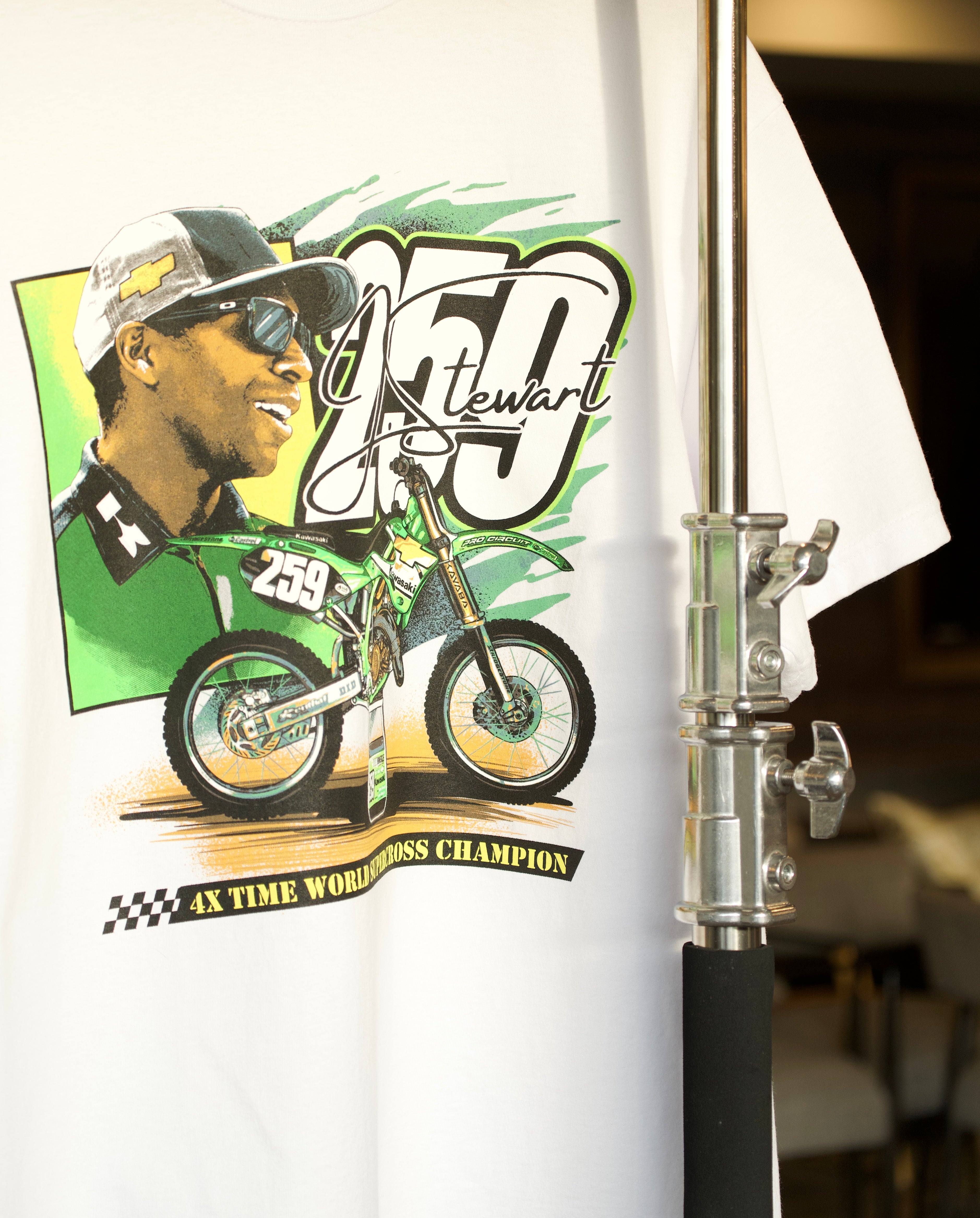 Vintage style James Stewart supercross shirt