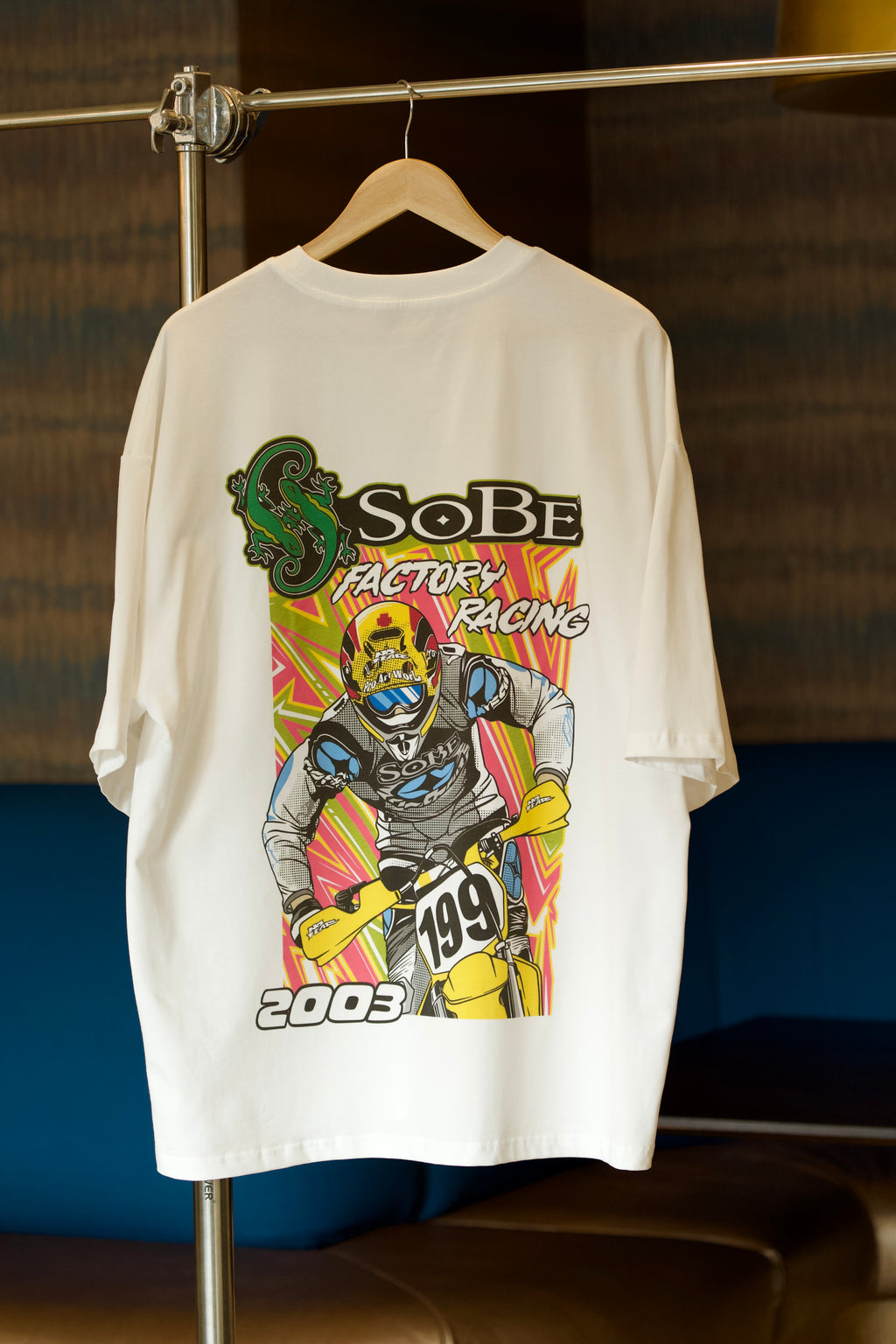 2003 Travis Pastrana SOBE Factory Racing team shirt in white color