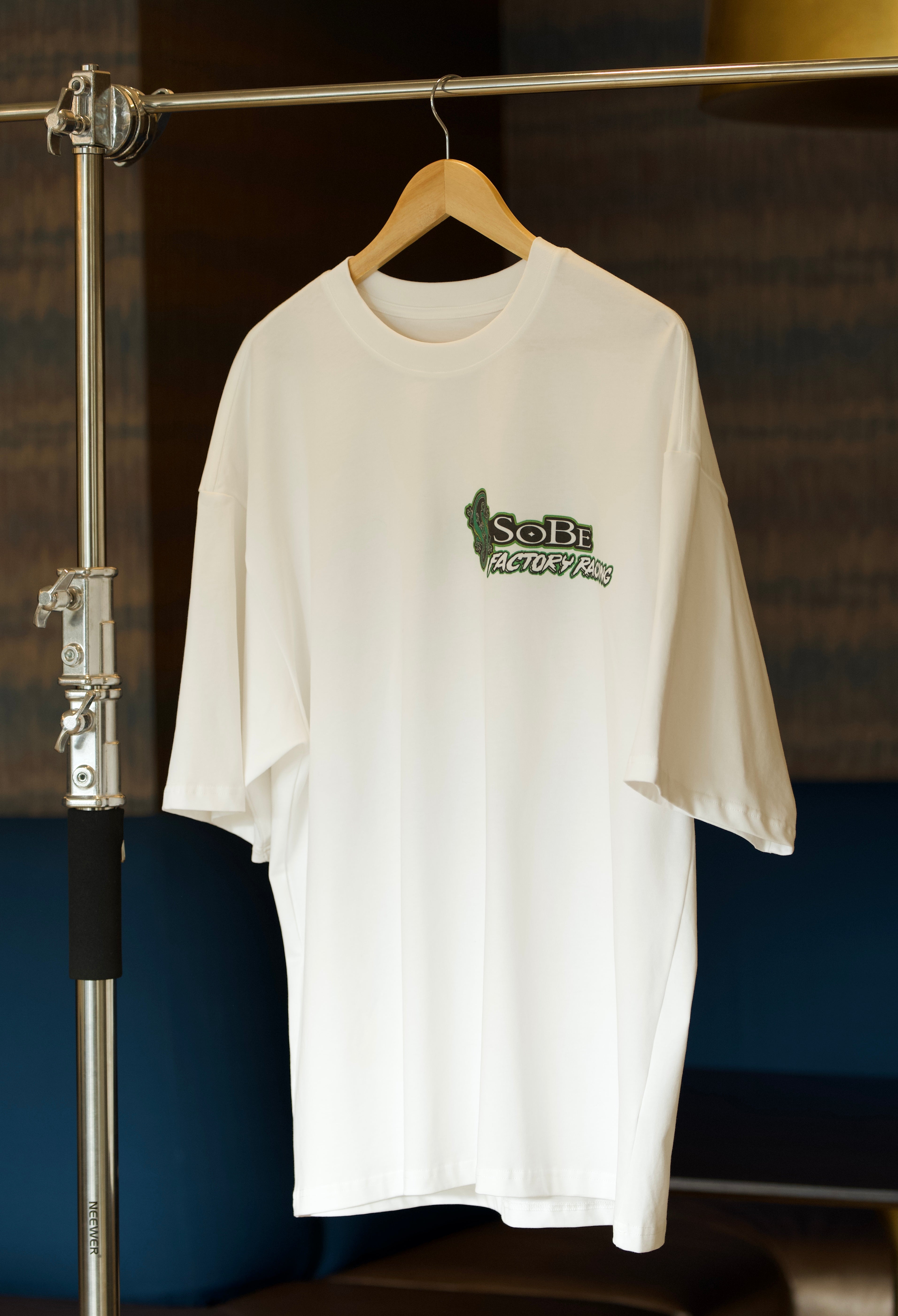 Retro SOBE motocross race team shirt in white color