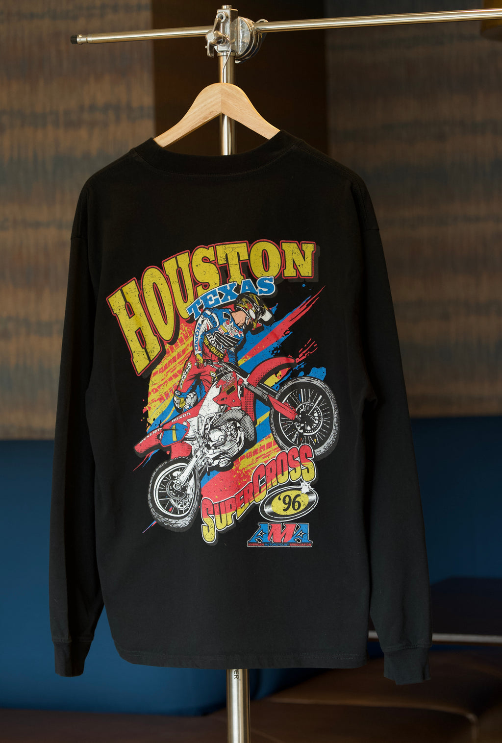 Jeremy McGrath retro supercross racing shirt in black color