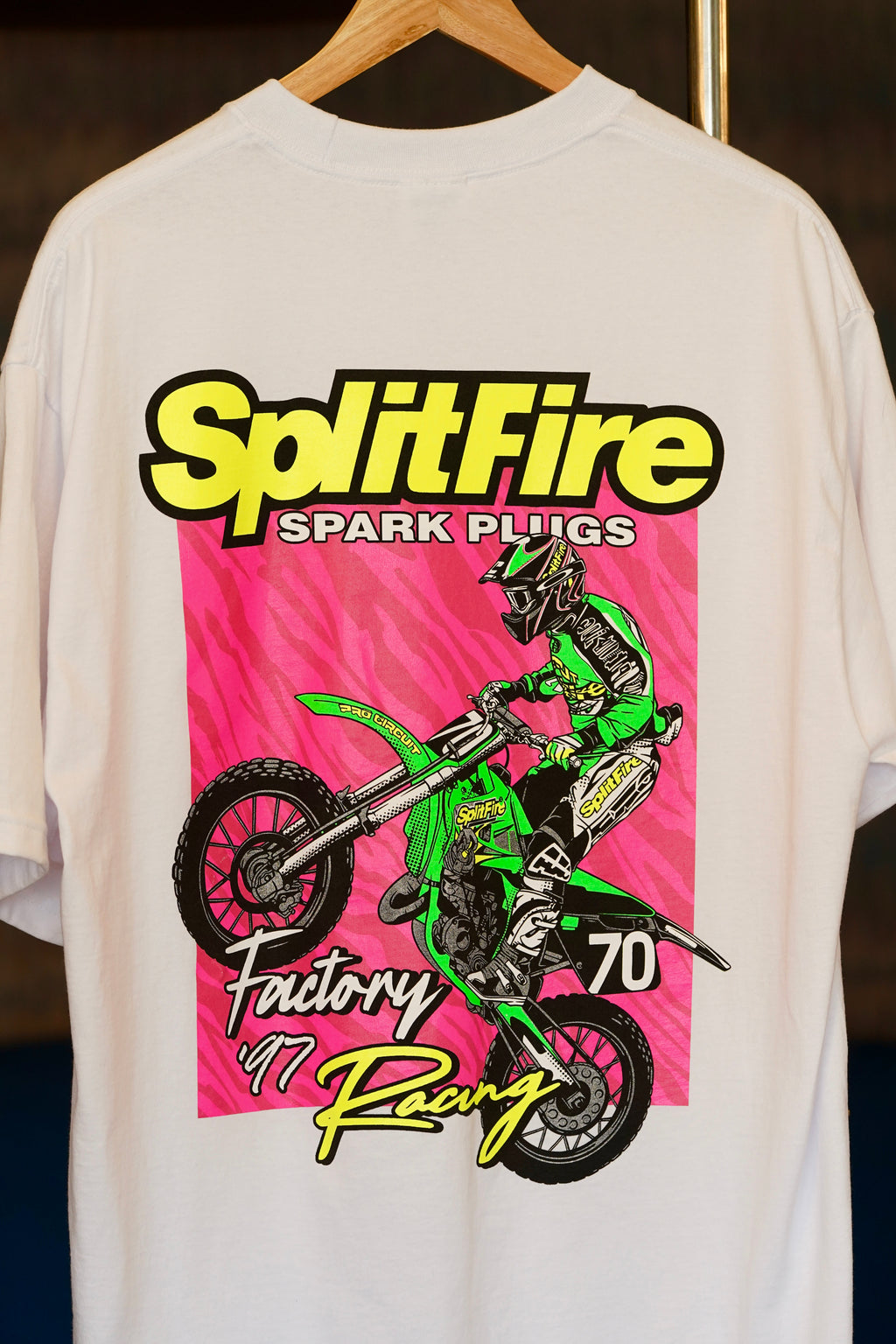Vintage Kawasaki supercross racing shirt feature Ricky Carmichael