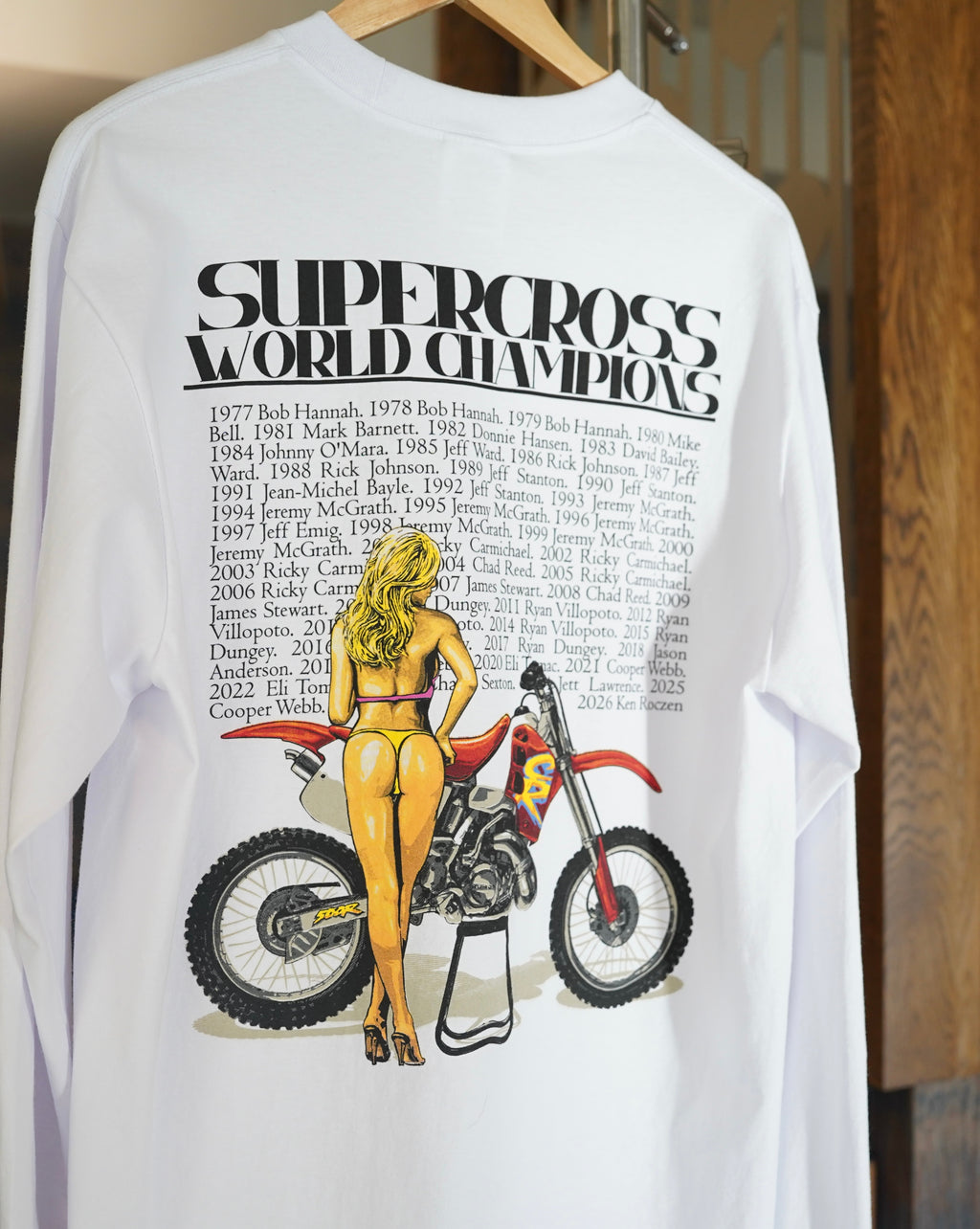 Supercross World Champions racing shirt in white color