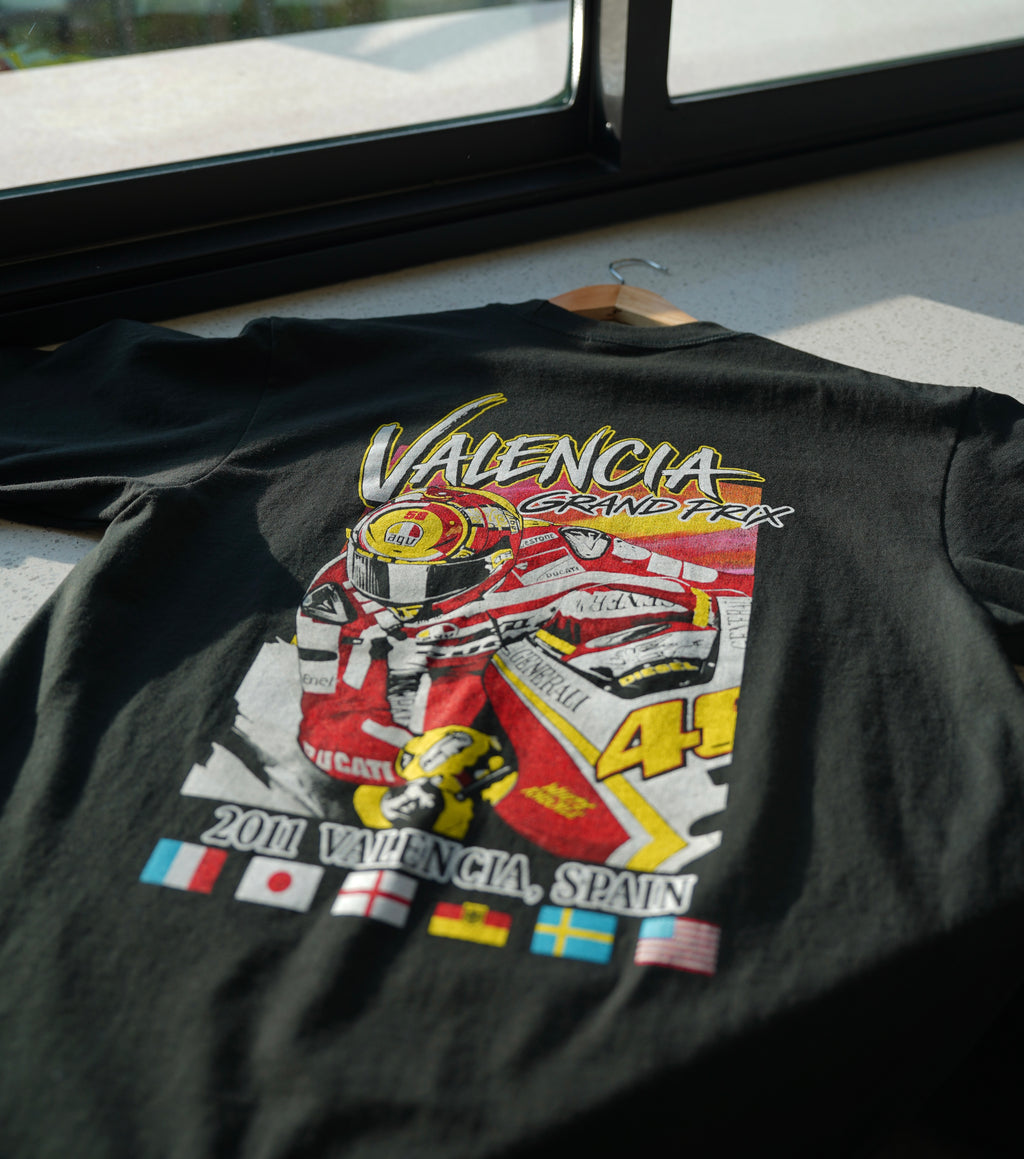Retro inspired Valentio Rossi MotoGP race shirt from 2011