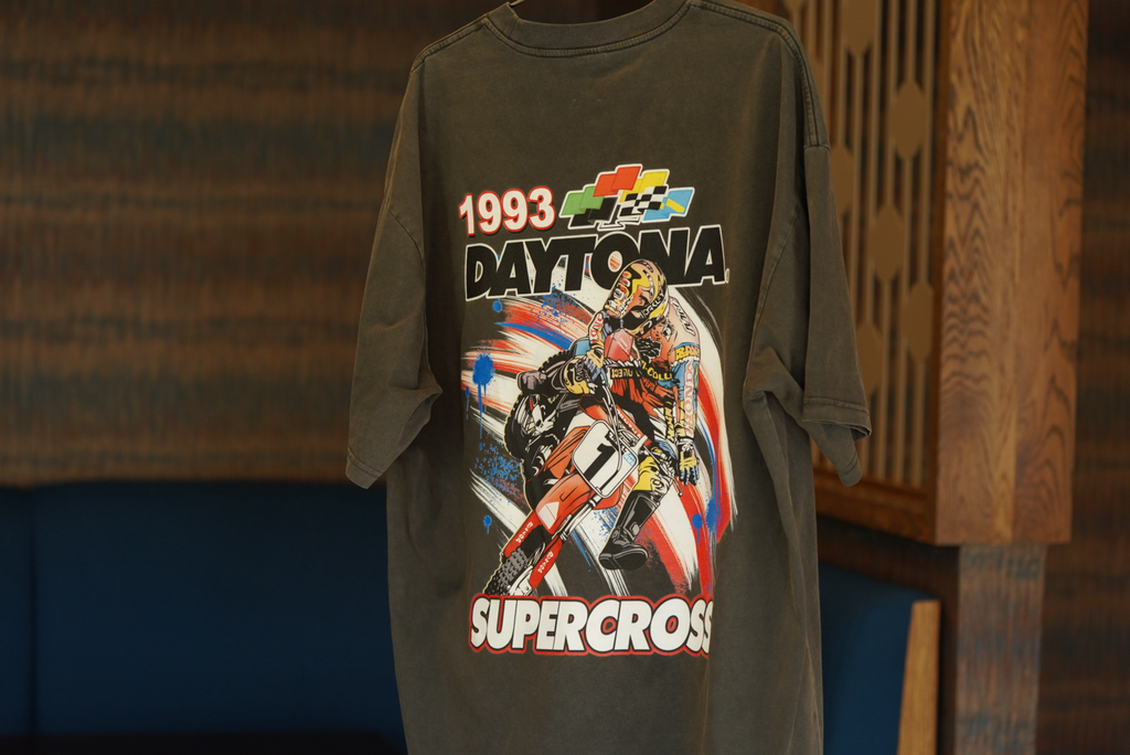 1993 Daytona Supercross shirt featuring Jeff Stanton on a Honda.
