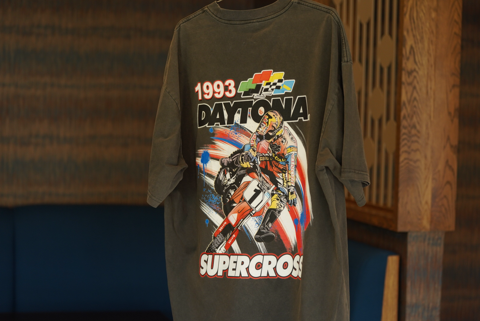 1993 Daytona Supercross shirt featuring Jeff Stanton on a Honda.