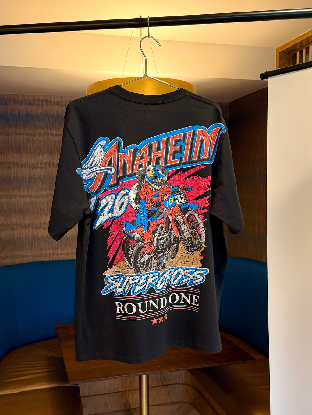 2026 anaheim supercross shirt featuring jett lawrence.