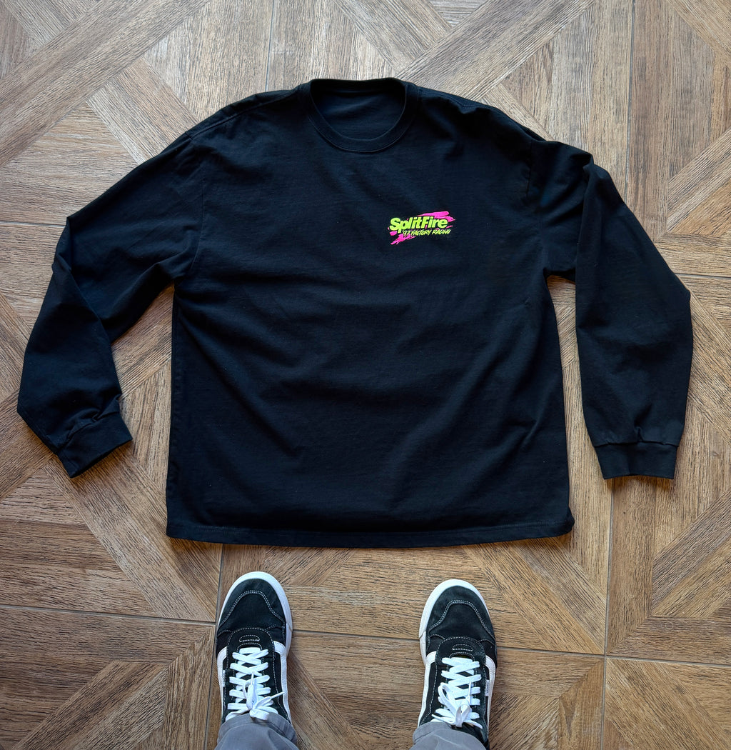 Splitfire factory racing long sleeve motocross shirt in black color