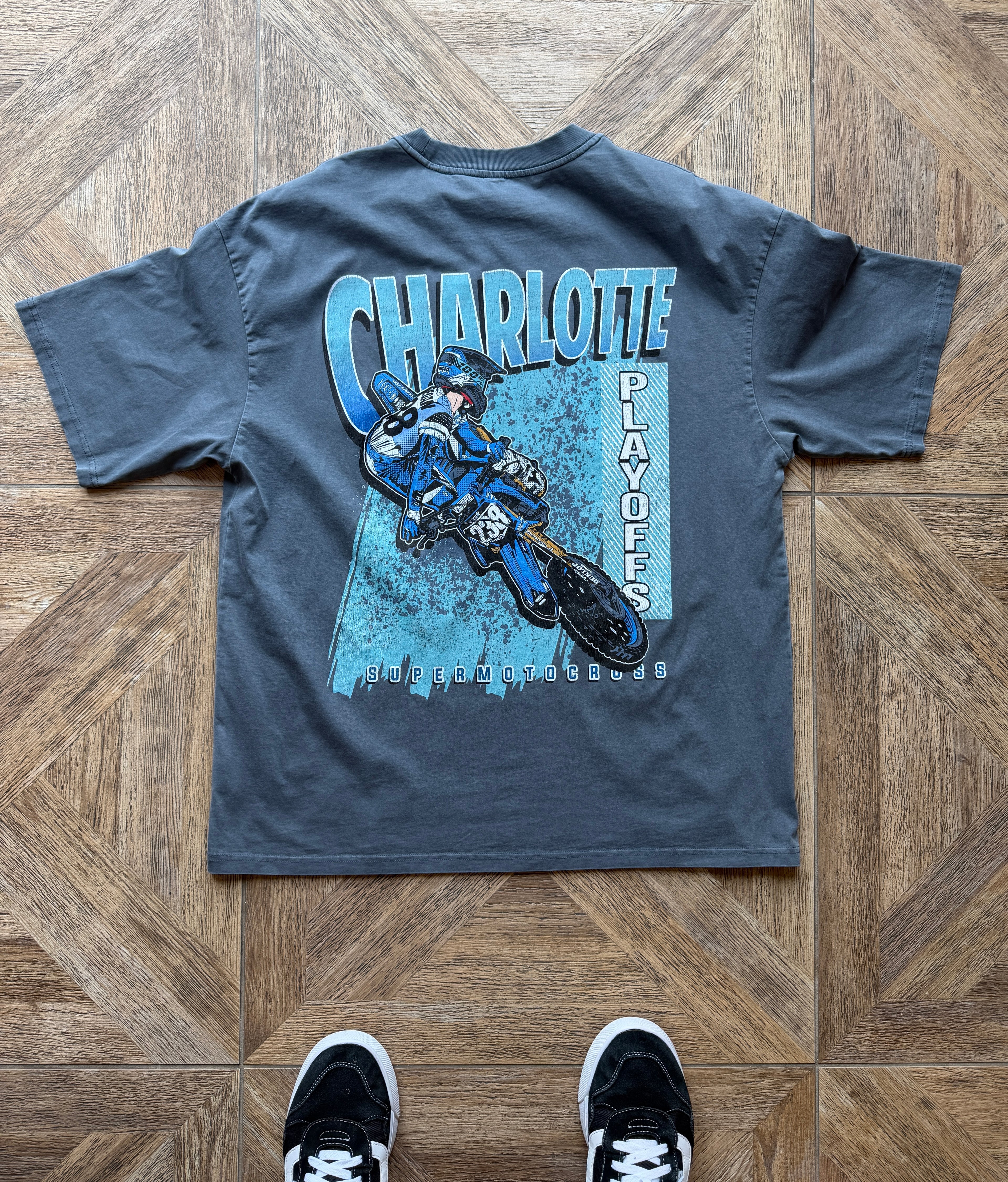 Haiden Deegan inspired Supercross racing shirt in blue color.