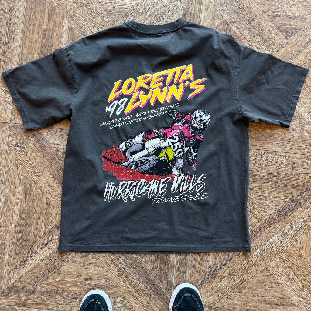 Retro Loretta Lynns motocross shirt.