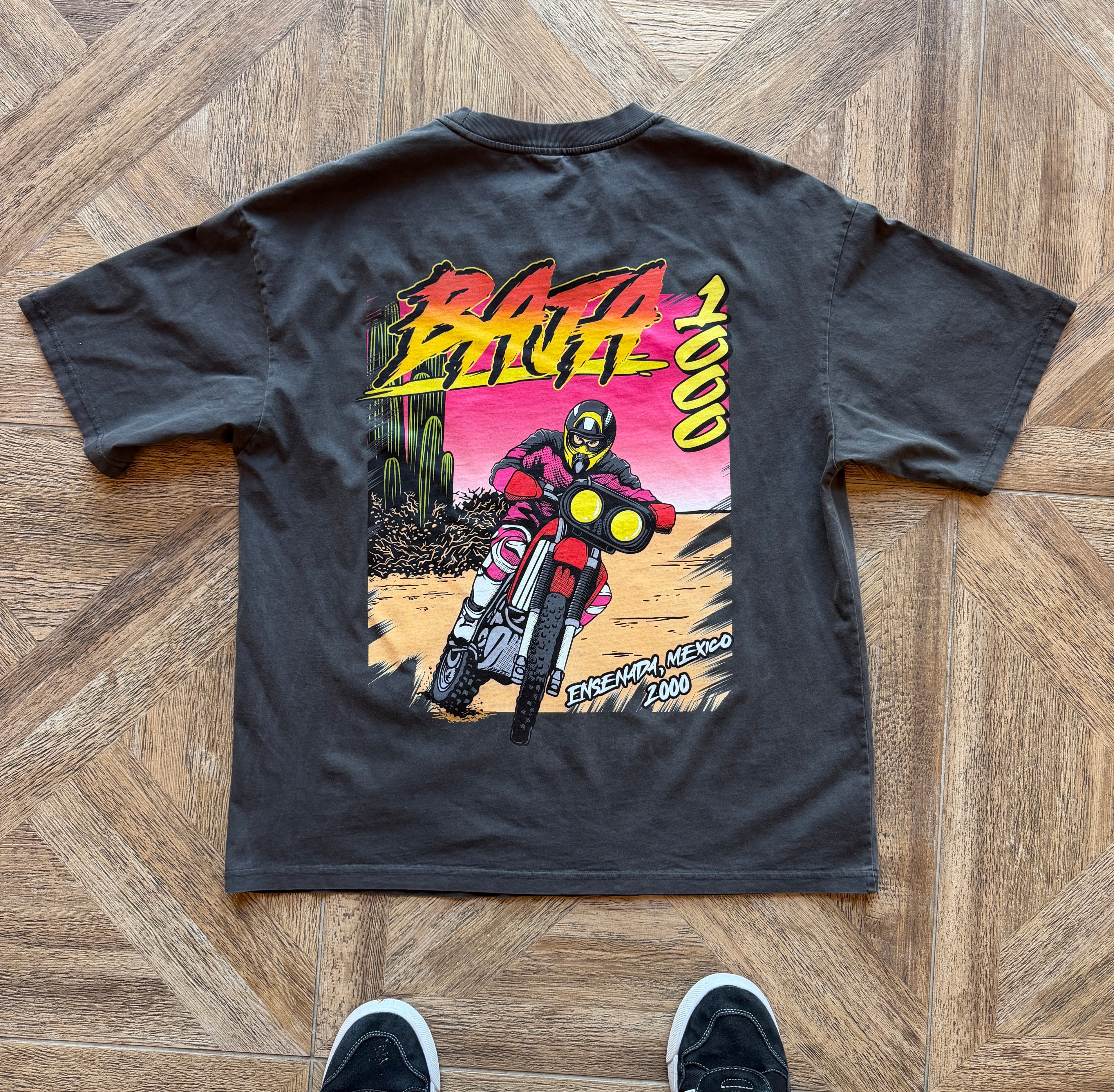 Vintage style Baja 1000 off road racing shirt.