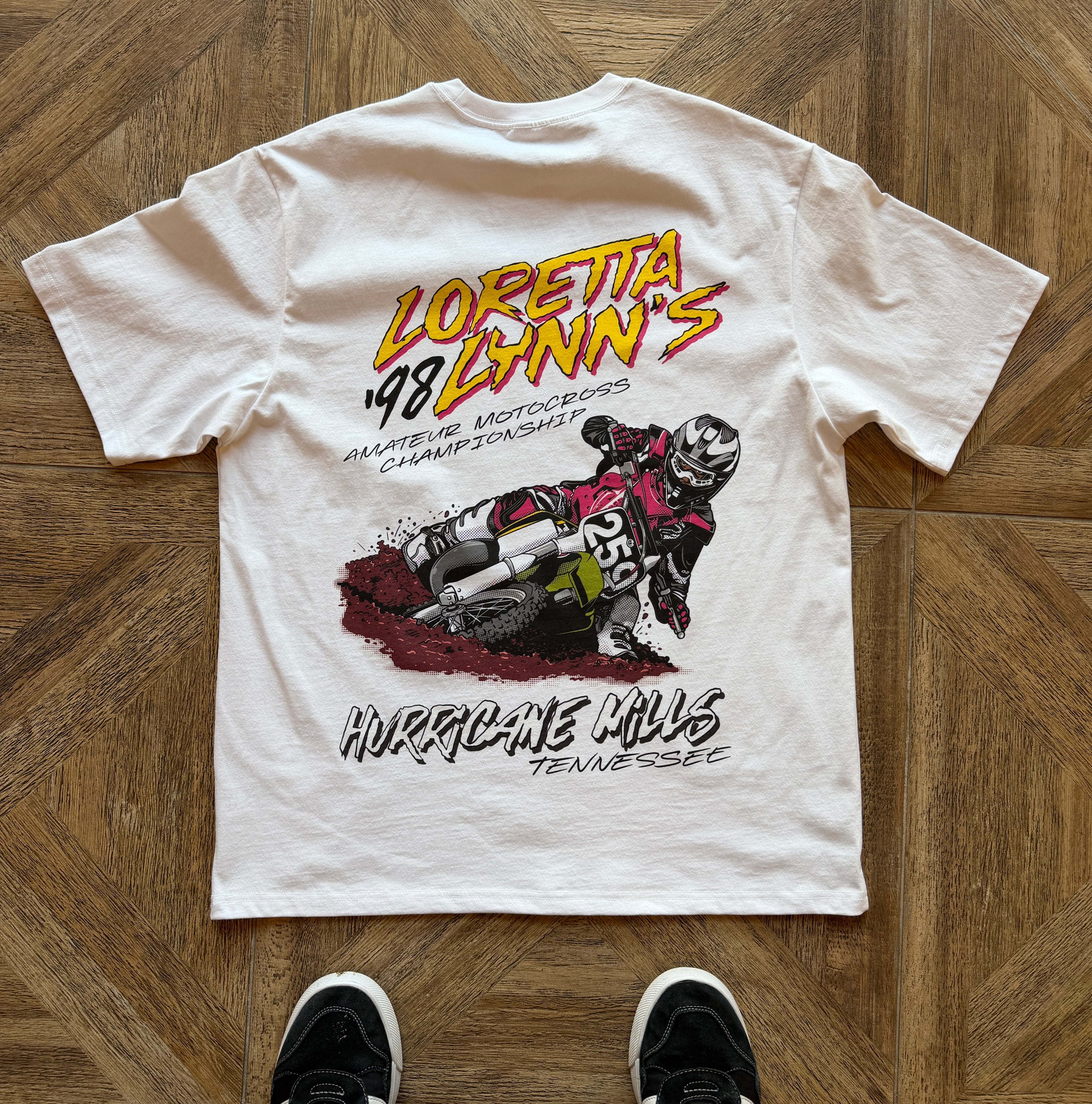 1998 vintage style James Stewart Kawasaki shirt.