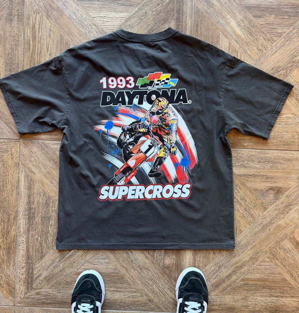 American flag themed Daytona Supercross racing shirt.