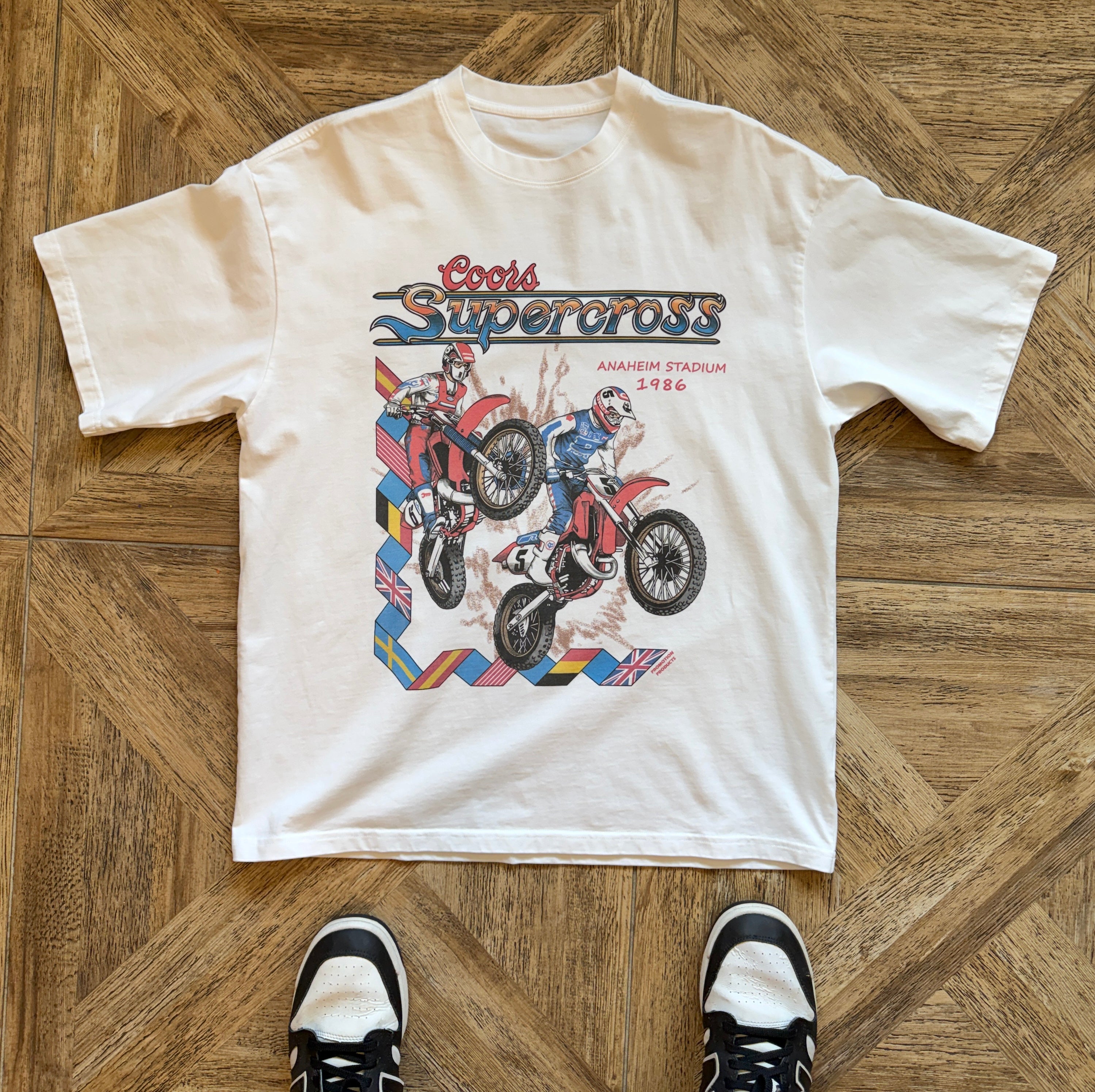 86 Anaheim Supercross Shirt - 240 GSM, Loose-Fit – White Knuckle