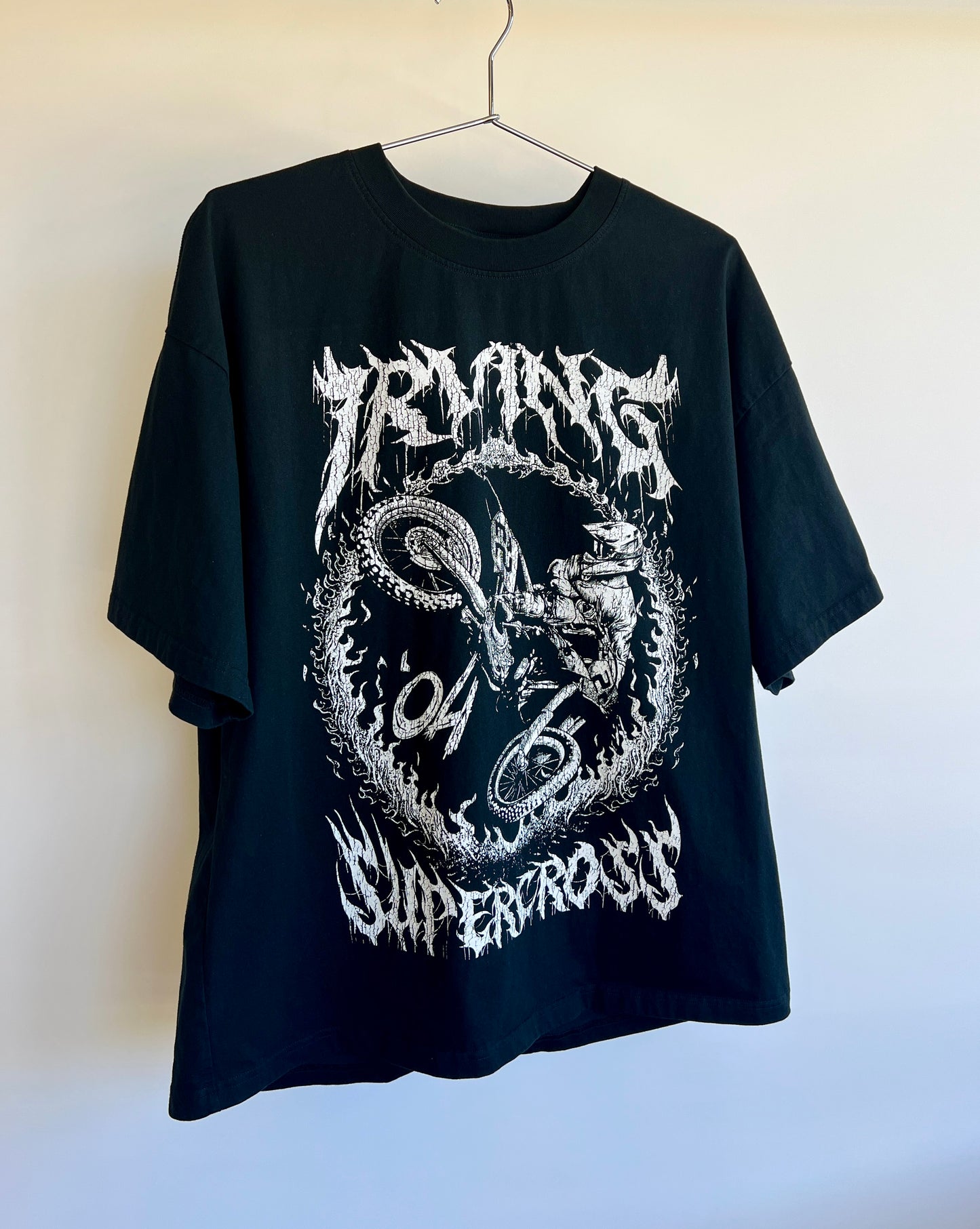 Black vintage Irving supercross shirt.