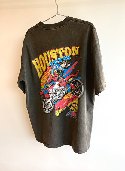 '96 Houston Supercross Shirt - 285 GSM, Oversized, Washed