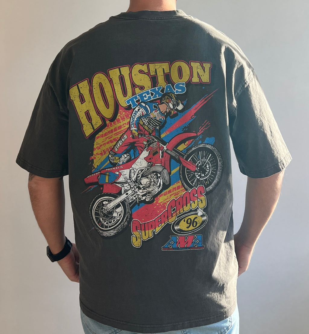 A vintage inspired motocross shirt featuring jeremy mcgrath.