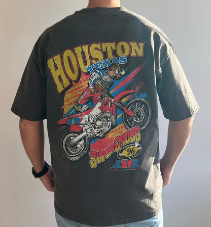 A vintage inspired motocross shirt featuring jeremy mcgrath.