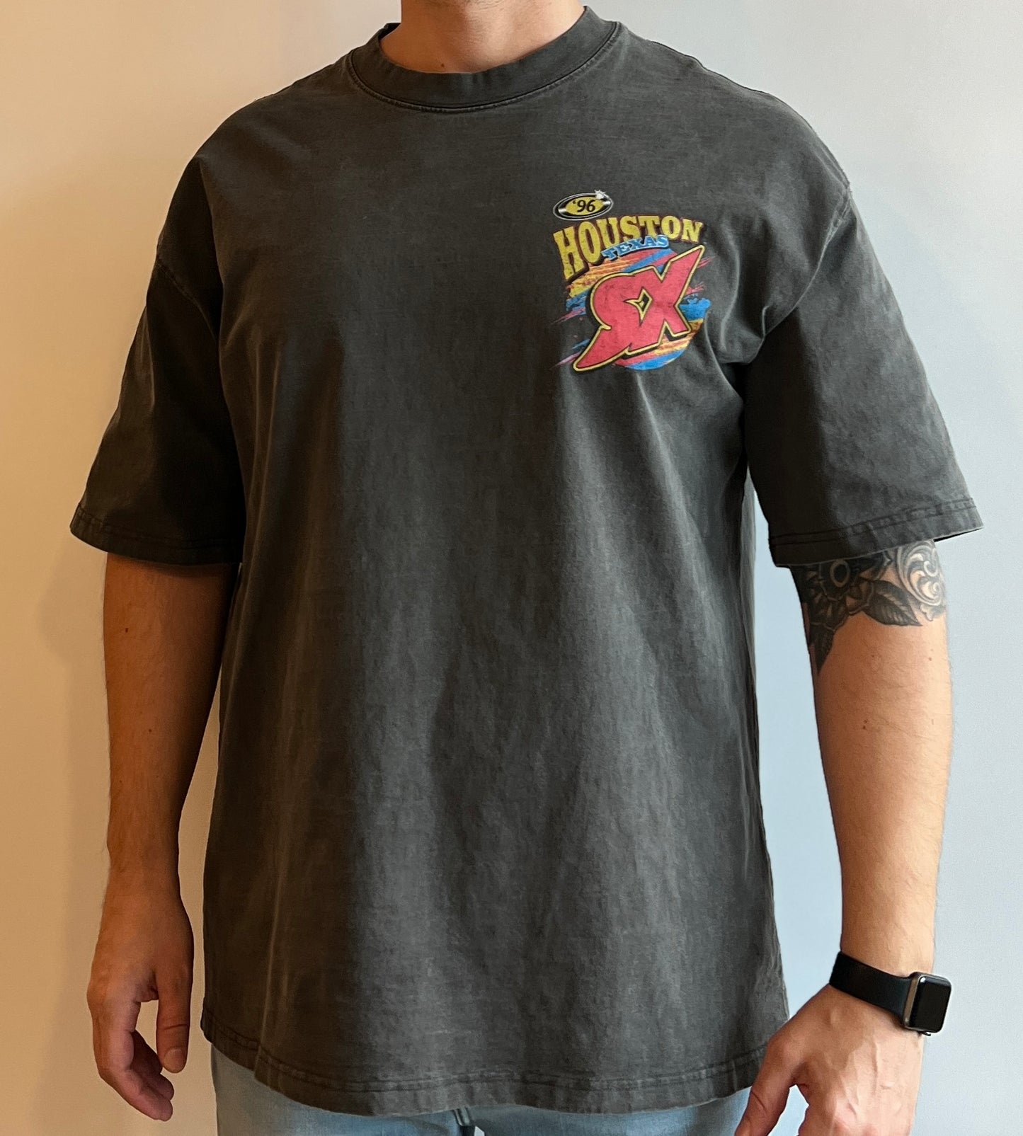 '96 Houston Supercross Shirt - 285 GSM, Oversized, Washed