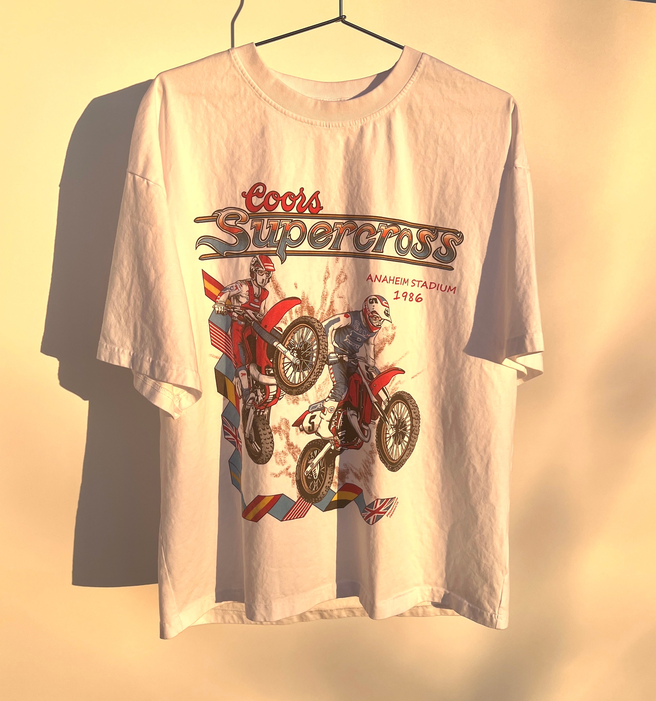 1980s retro supercross racing t shirt.