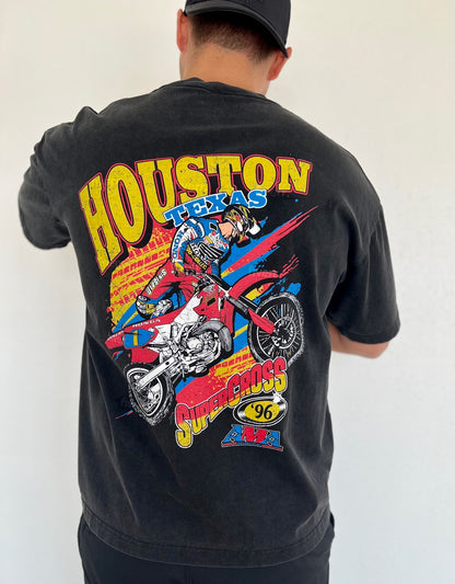 Houston Texas Retro Supercross Shirt.