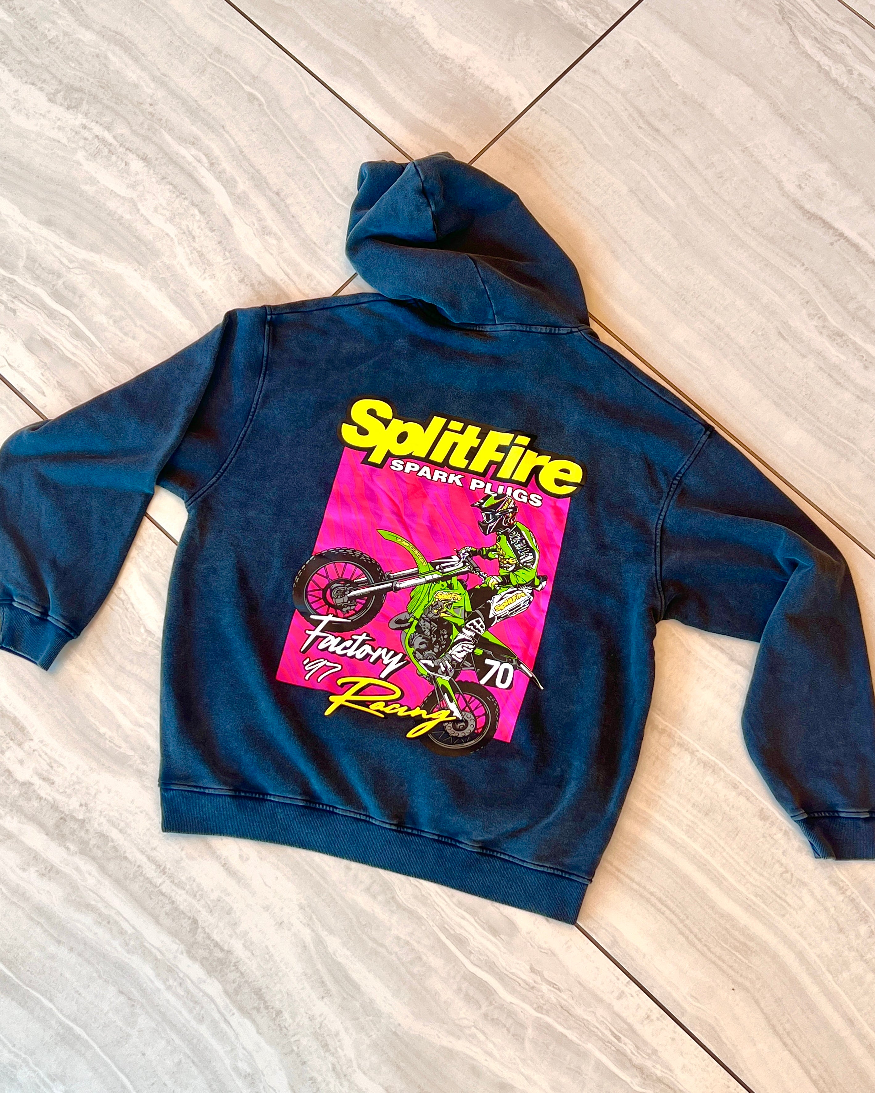 Splitfire Spark Plugs Kawasaki supercrosss racing hoodie.