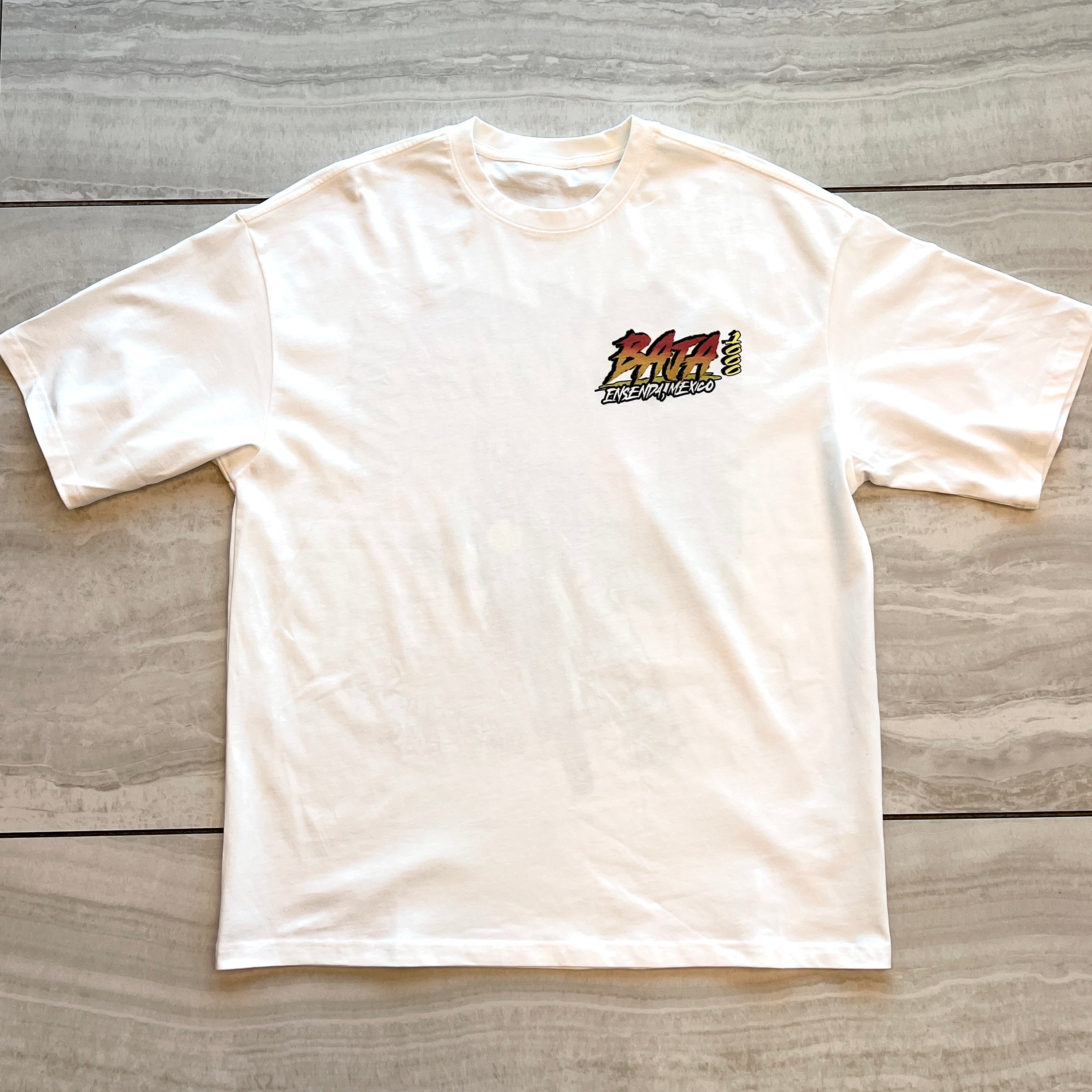 Baja 1000 retro shirt in white color.