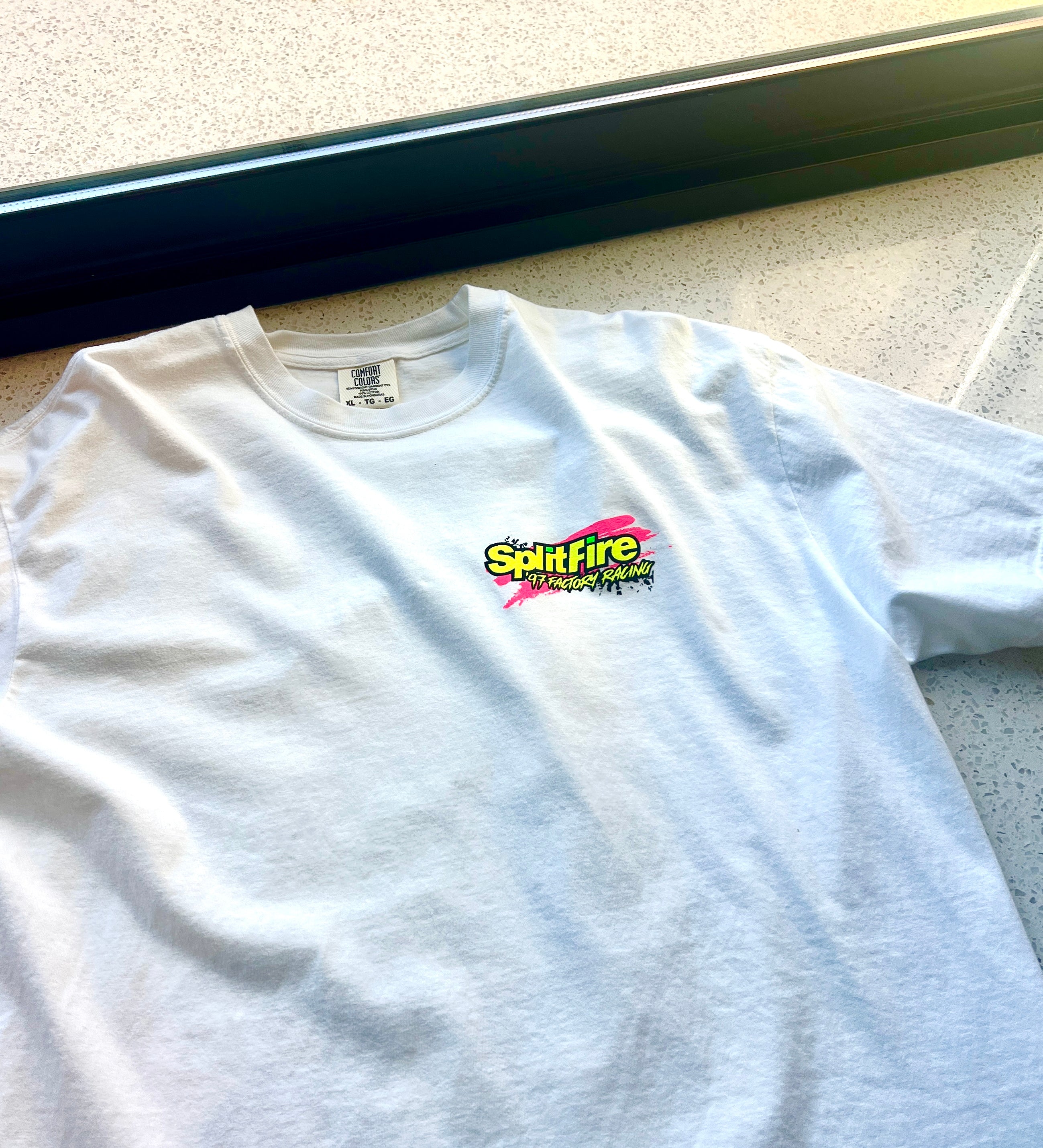 Splitfire spark plugs racing shirt.