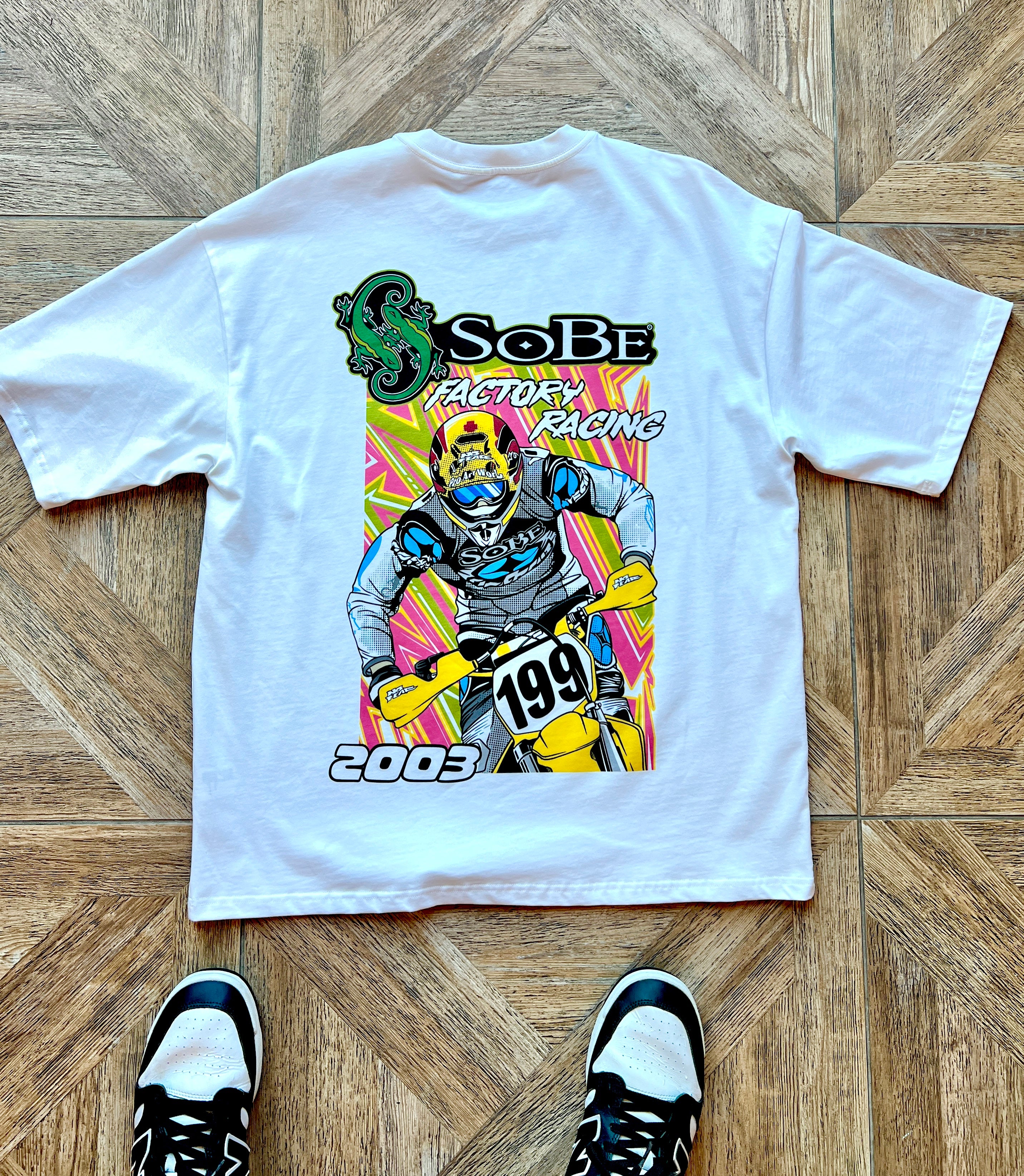 Travis Pastrana Sobe Suzuki supercross shirt in white.