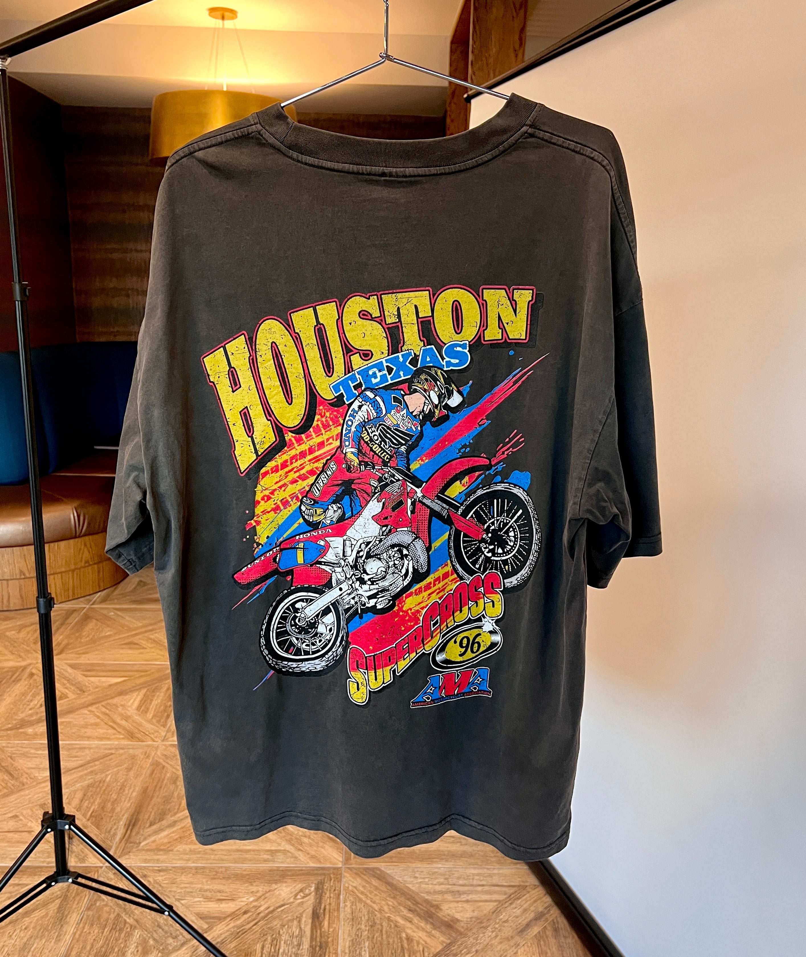 Vintage 1996 Houston supercross shirt featuring jeremy mcgrath
