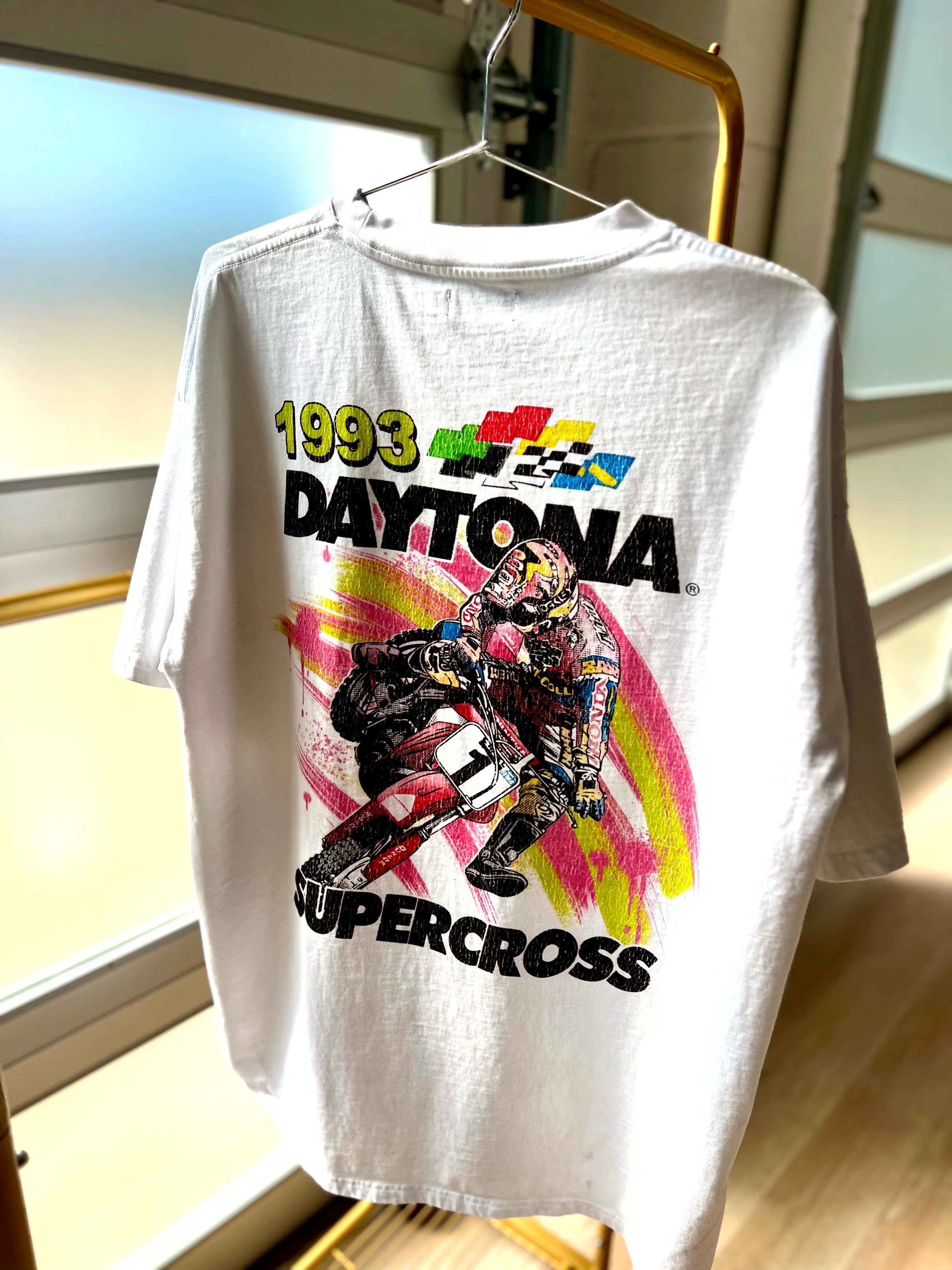 '93 Daytona Supercross Shirt - 250 GSM, Oversized Medium / White '93 Daytona Supercross Shirt - 250 GSM, Oversized Medium / White
