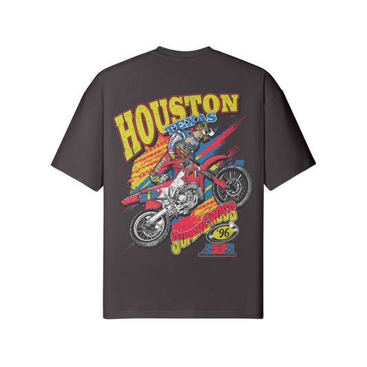 '96 Houston Supercross Shirt - 195 GSM, Loose-Fit