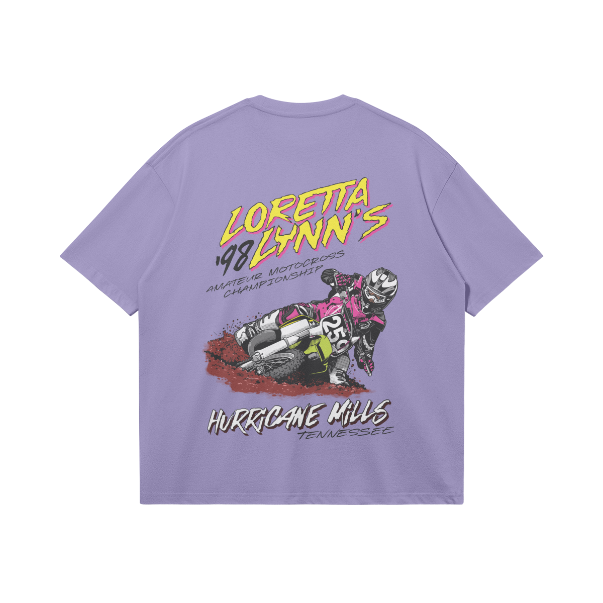 Purple color Loretta Lynns Motocross shirt.