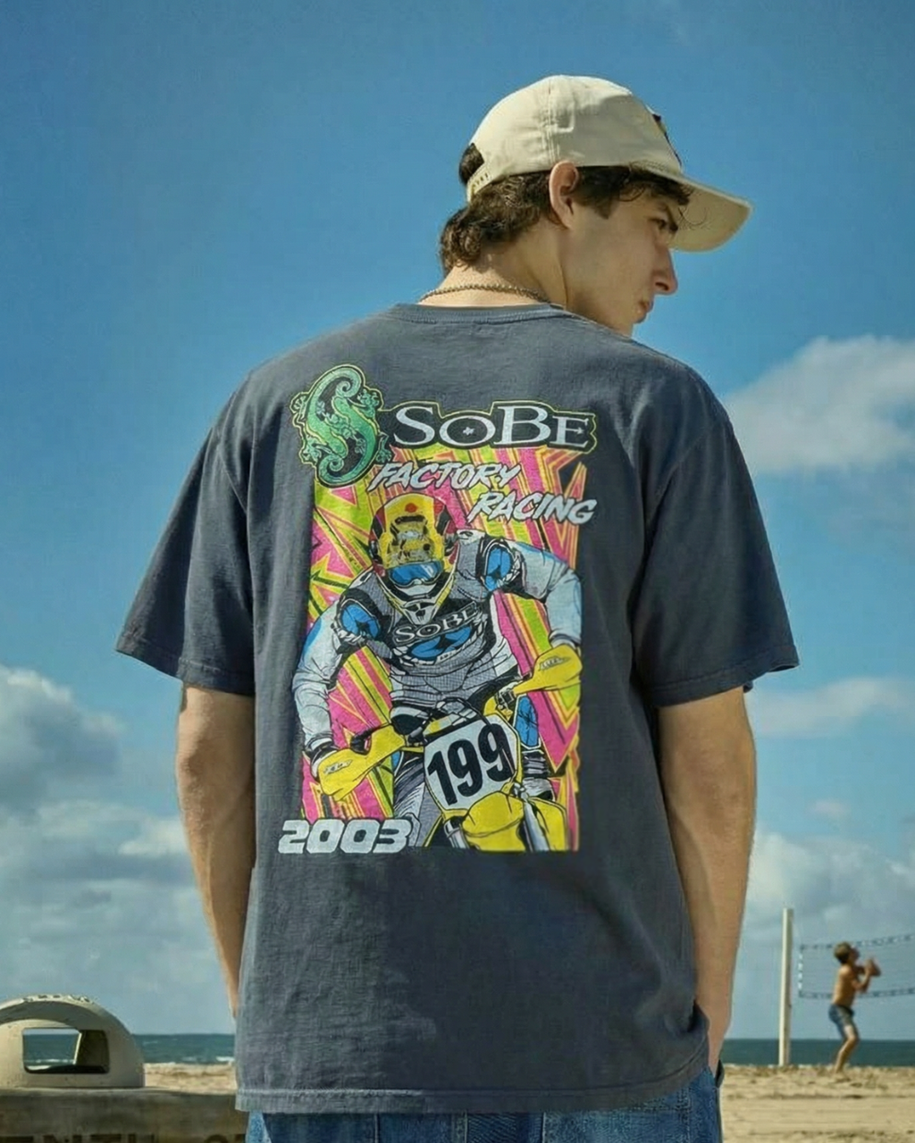 '03 SOBE Factory Racing Shirt - 210 GSM, Washed, Loose-Fit
