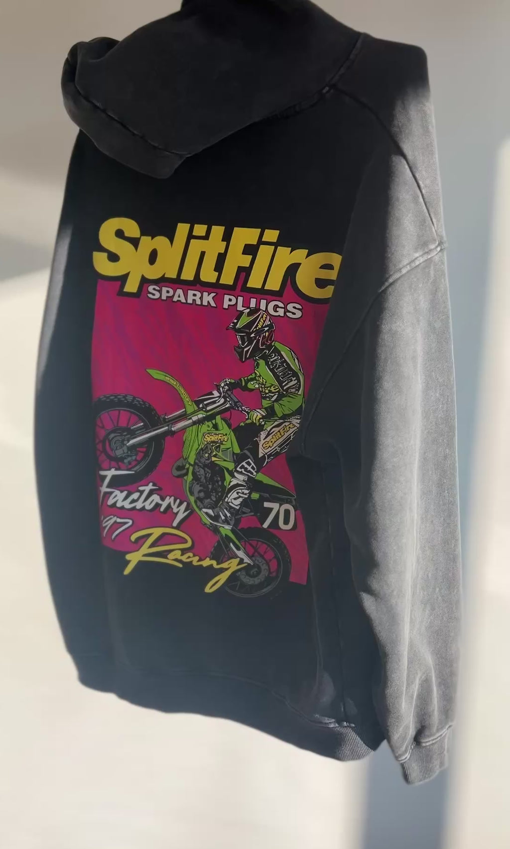 '97 Splitfire Factory Racing Hoodie- 400 GSM, Regular Fit
