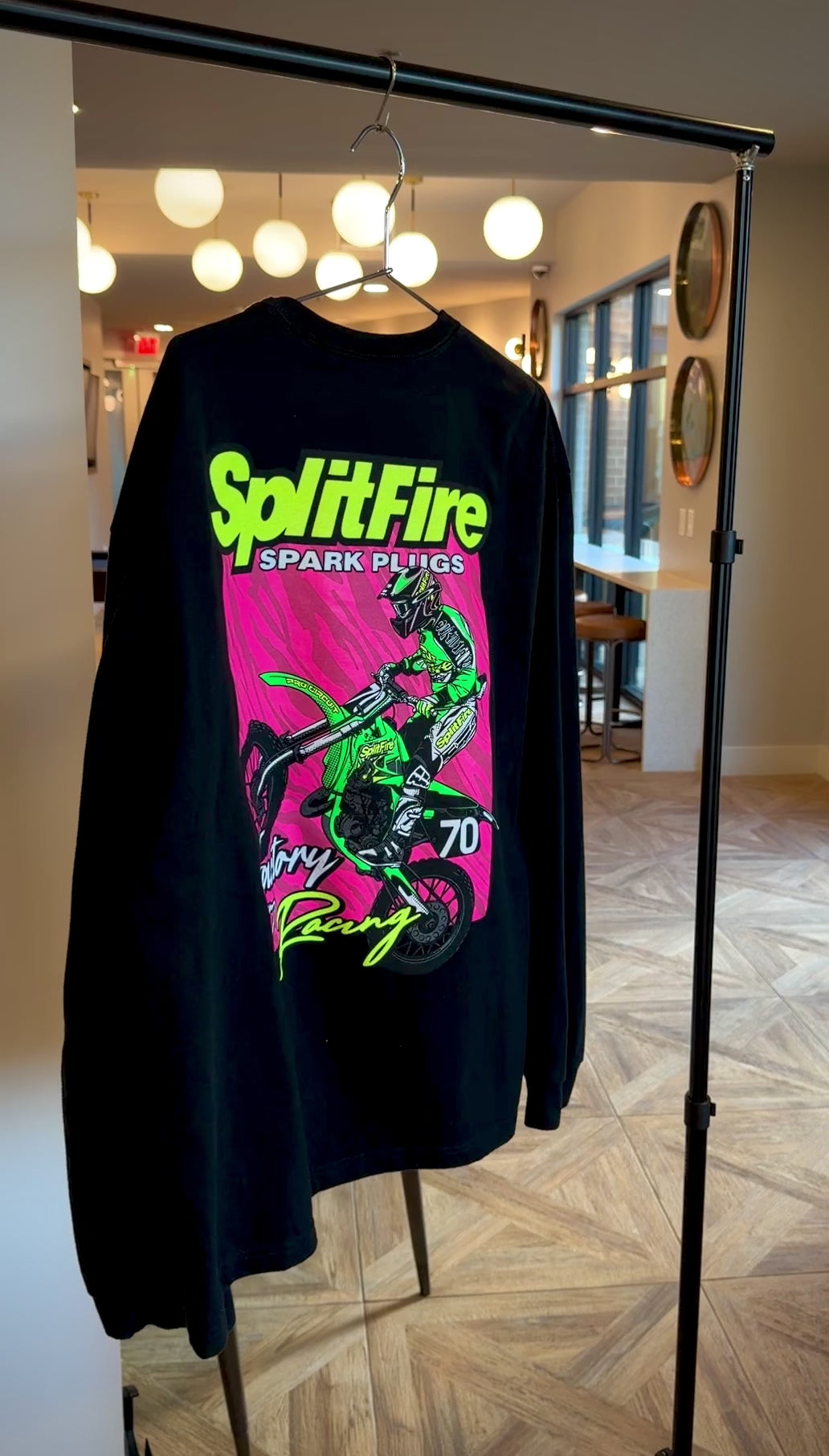 Vintage Ricky Carmichael supercross long sleeve shirt in black color