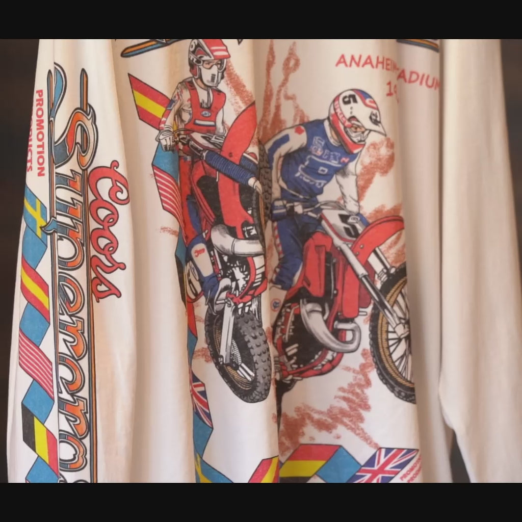 '86 Anaheim Supercross Long Sleeve Shirt - 300 GSM, Loose-Fit