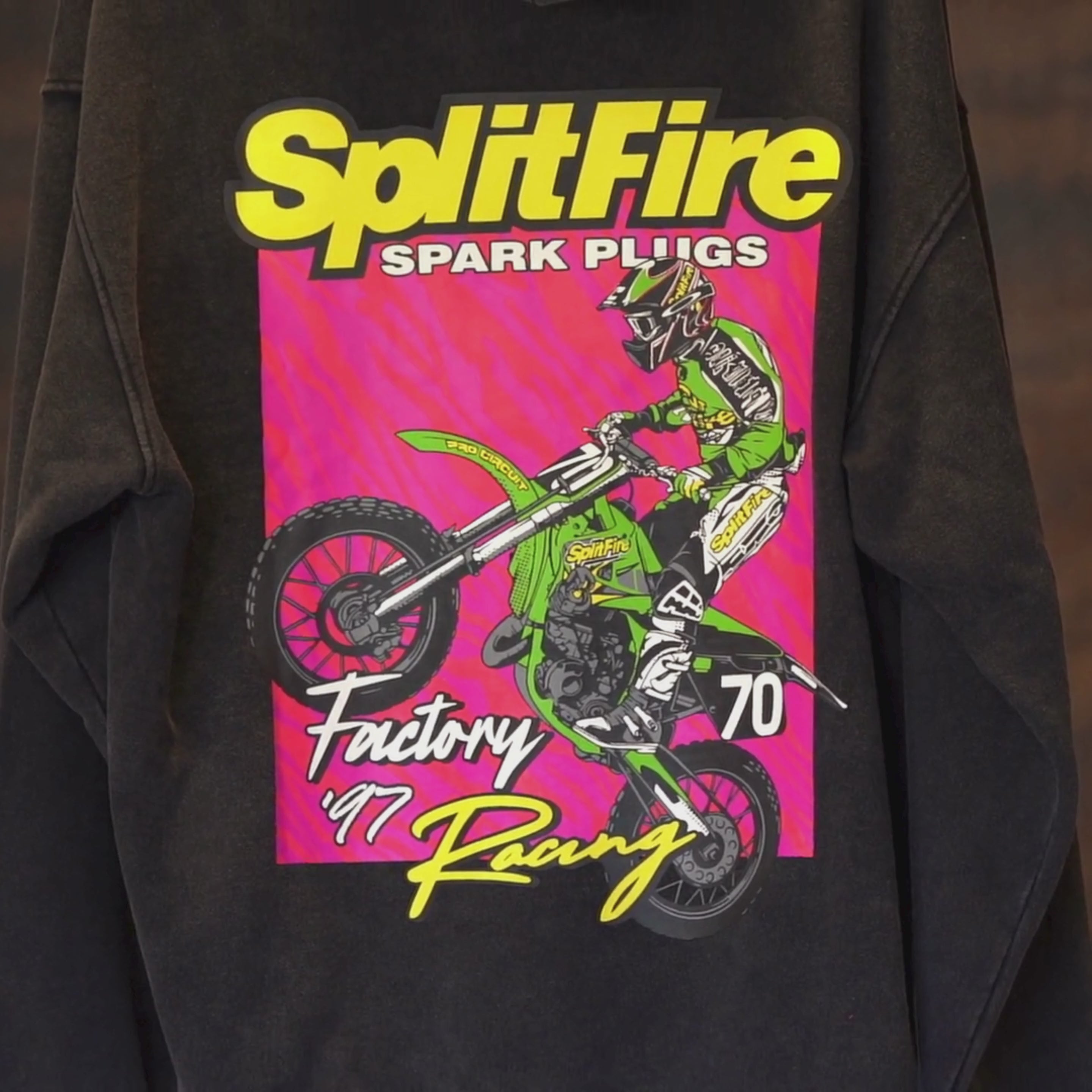 '97 Splitfire Factory Racing Hoodie- 400 GSM, Regular Fit